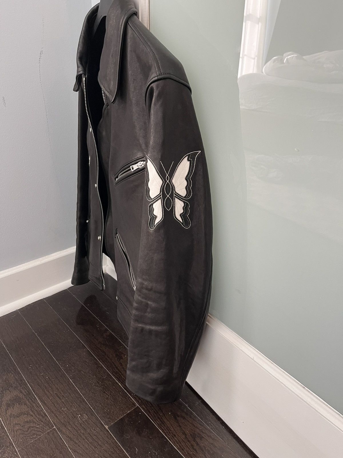 Our Legacy Our Legacy - Demon appliquéd leather jacket - black Size US M / EU 48-50 / 2 - 2 Thumbnail