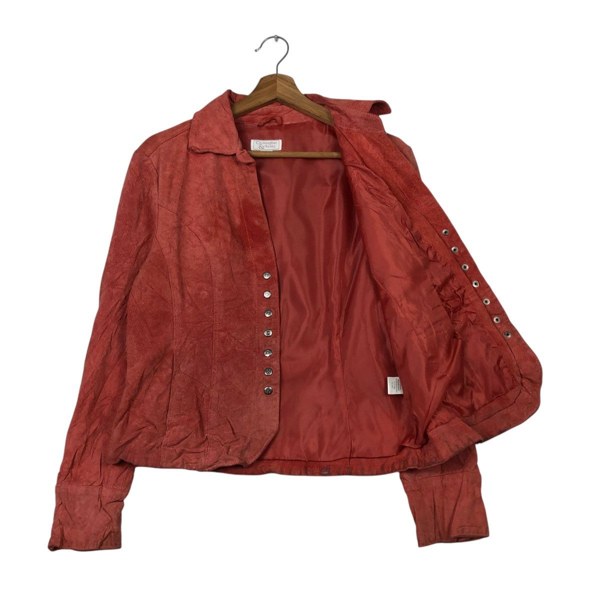 Japanese Brand 🔥VINTAGE CROPPED LEATHER JACKET CHRISTOPHER & BANKS Size S / US 4 / IT 40 - 11 Thumbnail