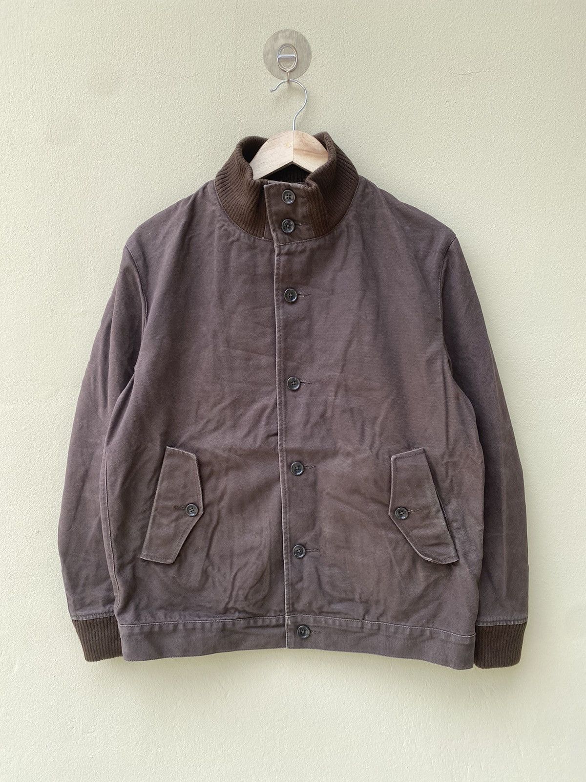 Japanese Brand × United Arrows × Vintage RARE VINTAGE UNITED ARROWS DUCK KANVAS JACKET FADED BROWN Size US M / EU 48-50 / 2 - 1 Thumbnail