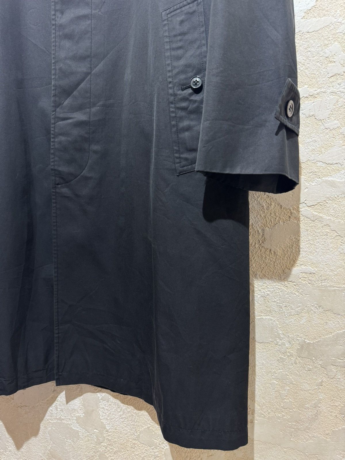 Burberry Black Label Black Nylon Long Coat Size M From Japan