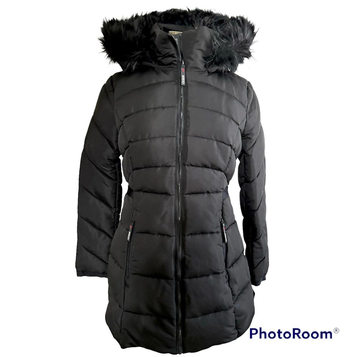 Guess Women’s GUESS Faux Fur Trim Hooded Puffer Jacket Size M / US 6-8 / IT 42-44 - 3 Thumbnail