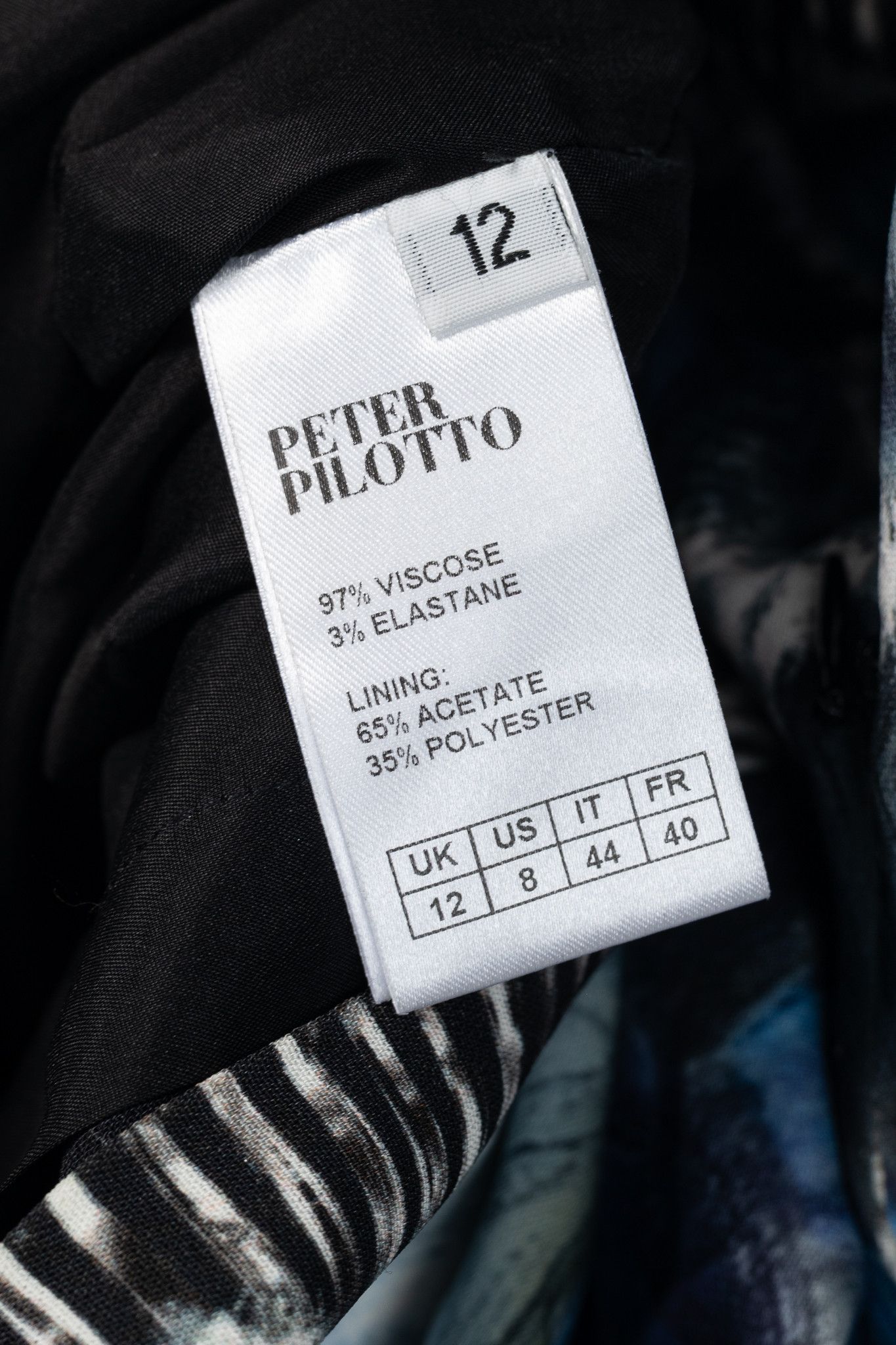 Peter Pilotto Peter Pilotto K Abstract Print Crepe Handkerchief-Hem Skirt Size 30" / US 8 / IT 44 - 9 Thumbnail