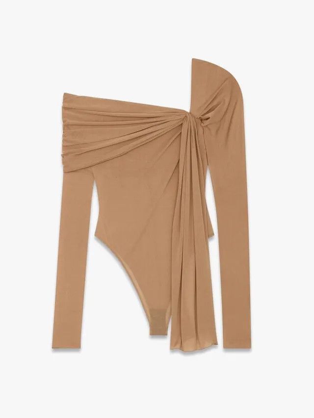 Saint Laurent Paris o1tp1o0125 Bodysuits in Brown Size S / US 4 / IT 40 - 1 Preview