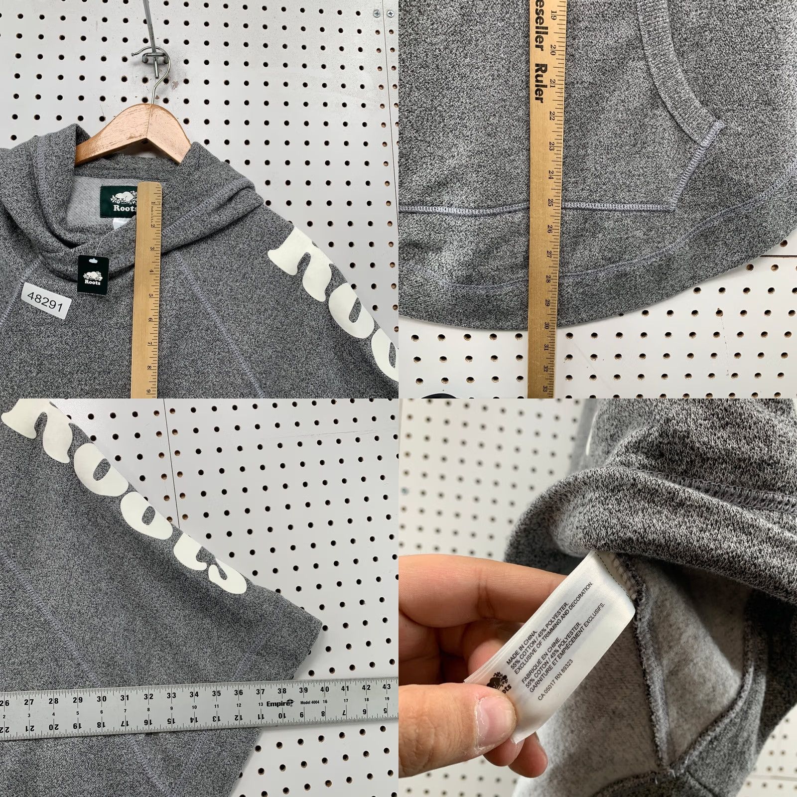 Roots Roots Fleece Hoodie Poncho Adult OS Gray Beaver Logo Canada NWT Hooded XS? Size US XXS / EU 40 - 8 Thumbnail