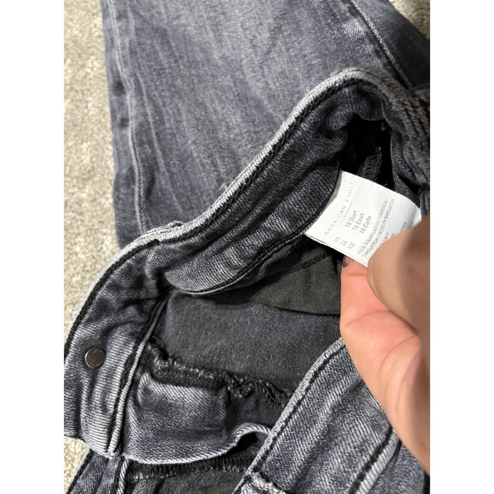 American Eagle Outfitters American Eagle Blue Jegging Pants 10S Hi-Rise Super Stretch Destroyed Raw Hem Women 10 Blue Jeans Denim Style Size 32" / US 10 / IT 46 - 7 Thumbnail