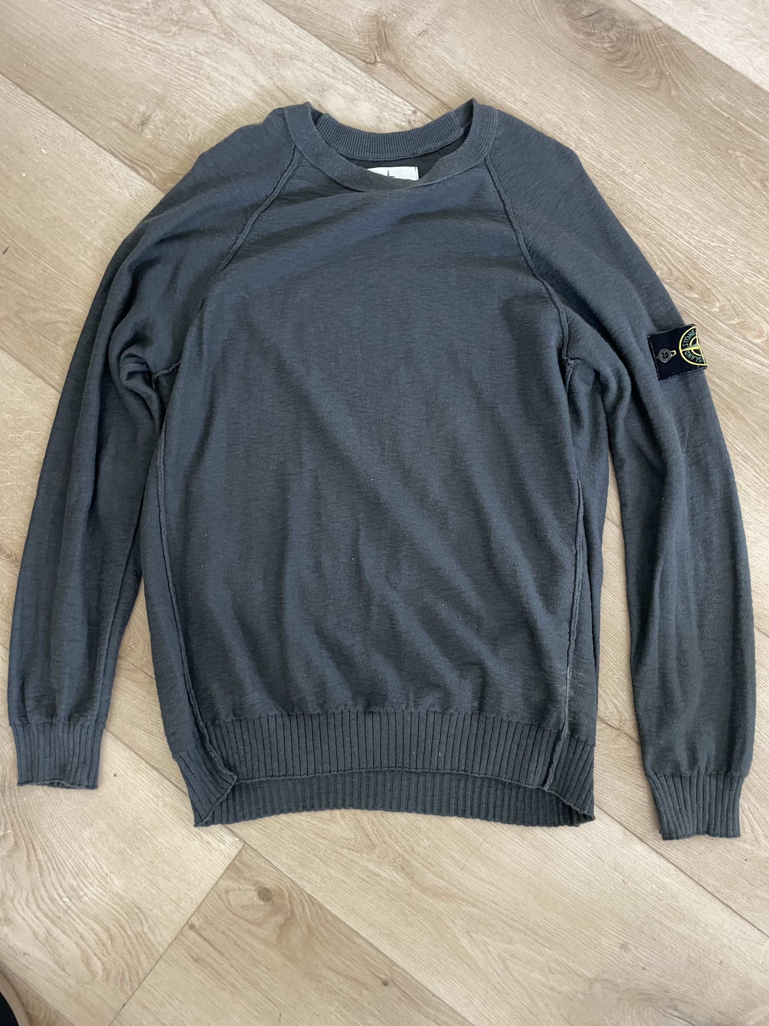 image of Stone Island Long Sleeve Tee in Army Green, Men's (Size XL)