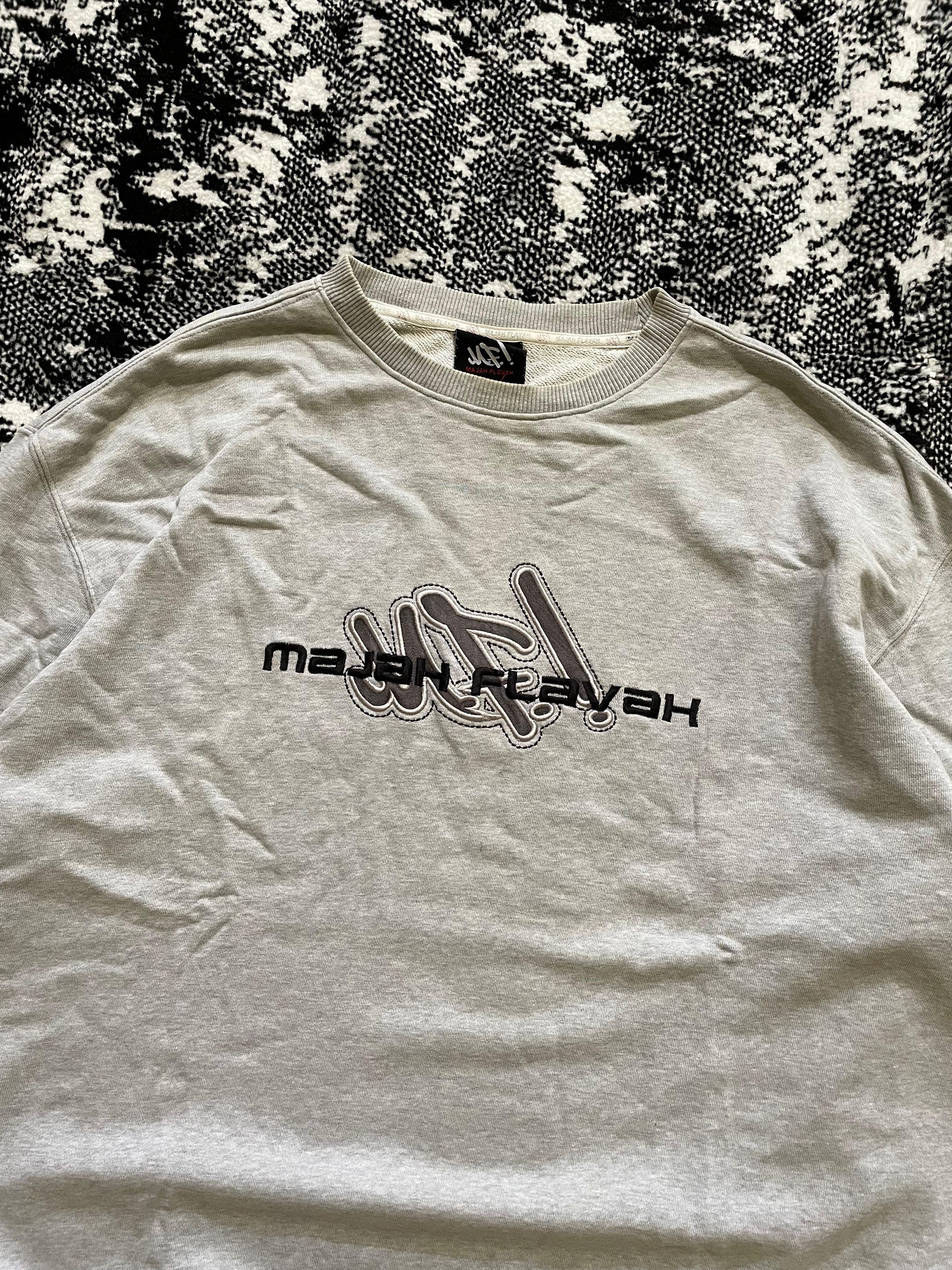 Vintage MAJAH FLAVAH Oversized Hip-Hop Sweater Size US XL / EU 56 / 4 - 2 Thumbnail