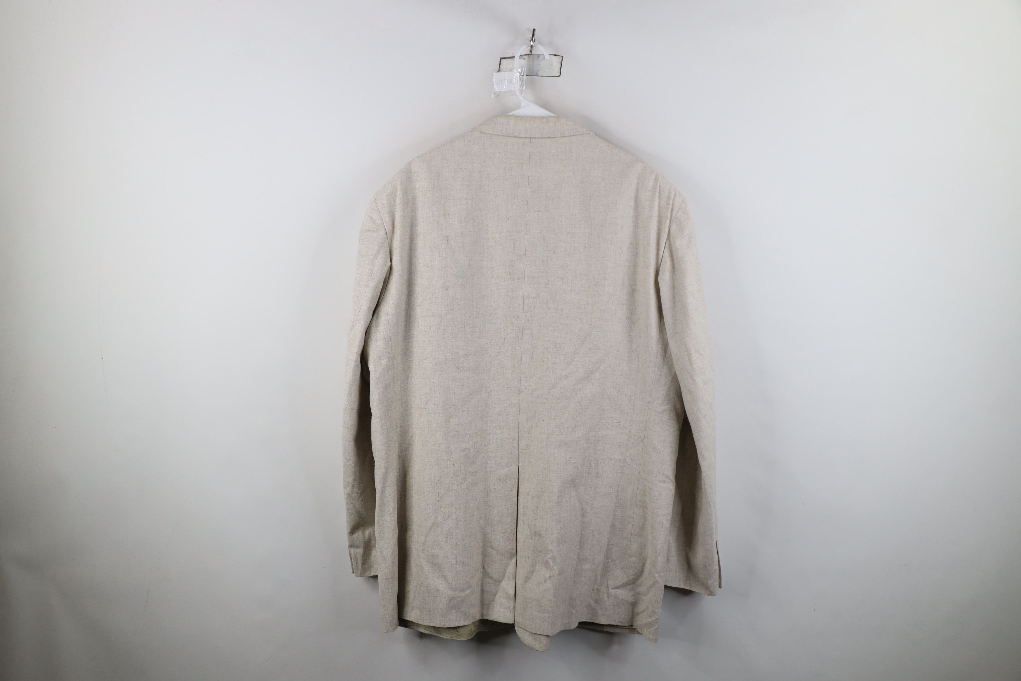 Vintage Vintage 90s Streetwear Linen Blend Coat Blazer Jacket USA Size US XXL / EU 58 / 5 - 13 Thumbnail