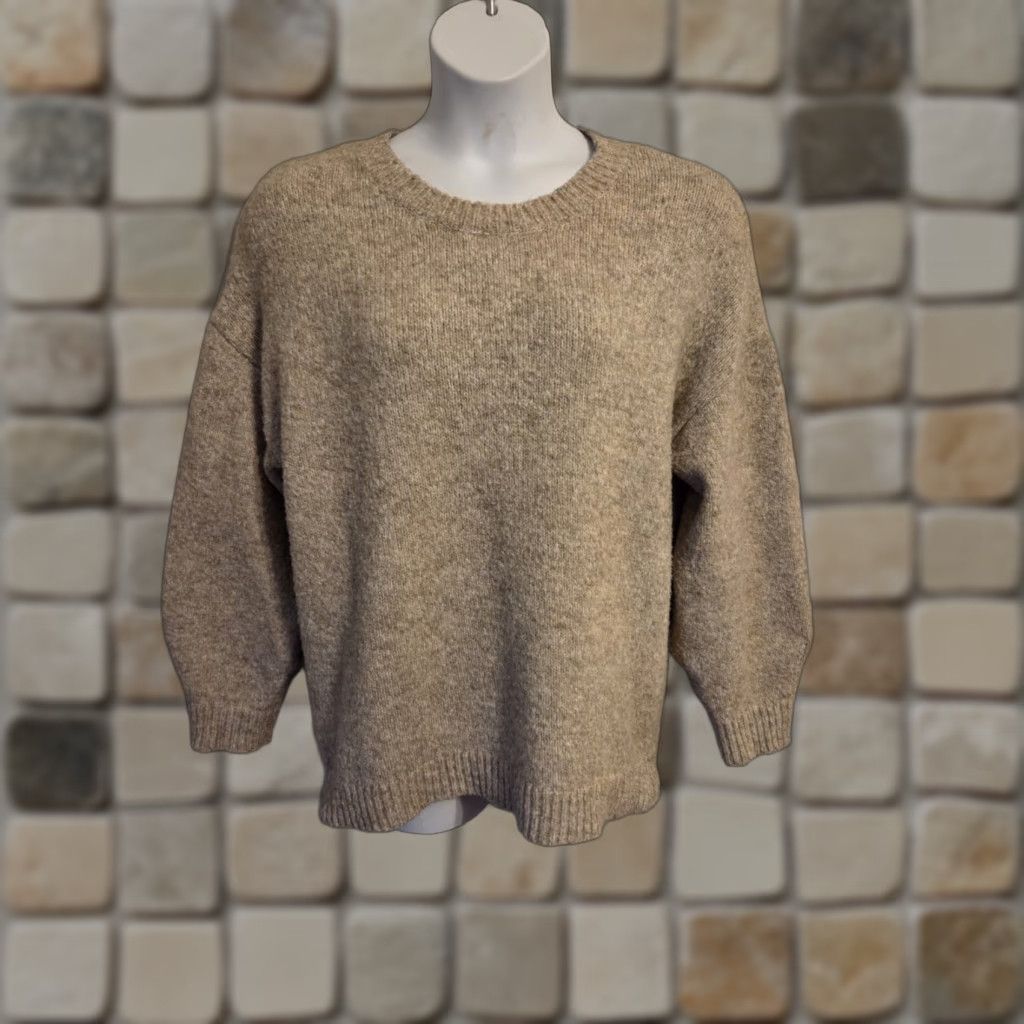 Vintage Pink Clover Gray Soft Cozy Ribbed Knit Hem Sweater Womens XL Redefined as: No, keep exact. Size XL / US 12-14 / IT 48-50 - 1 Thumbnail