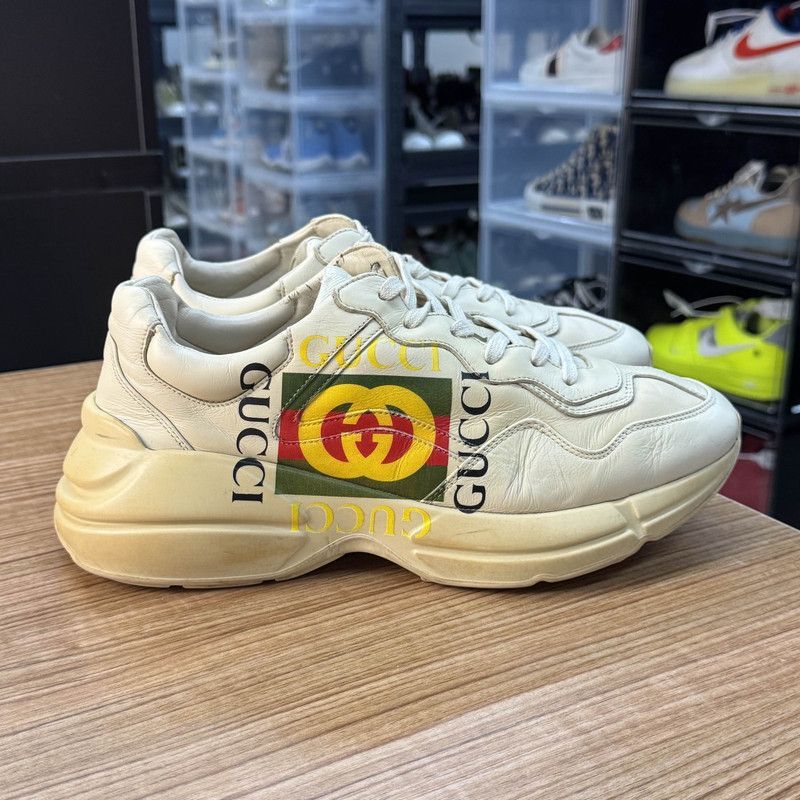 Gucci Gucci Rhyton Logo Chunky Sneakers in Cream Size US 8.5 / EU 41-42 - 6 Thumbnail