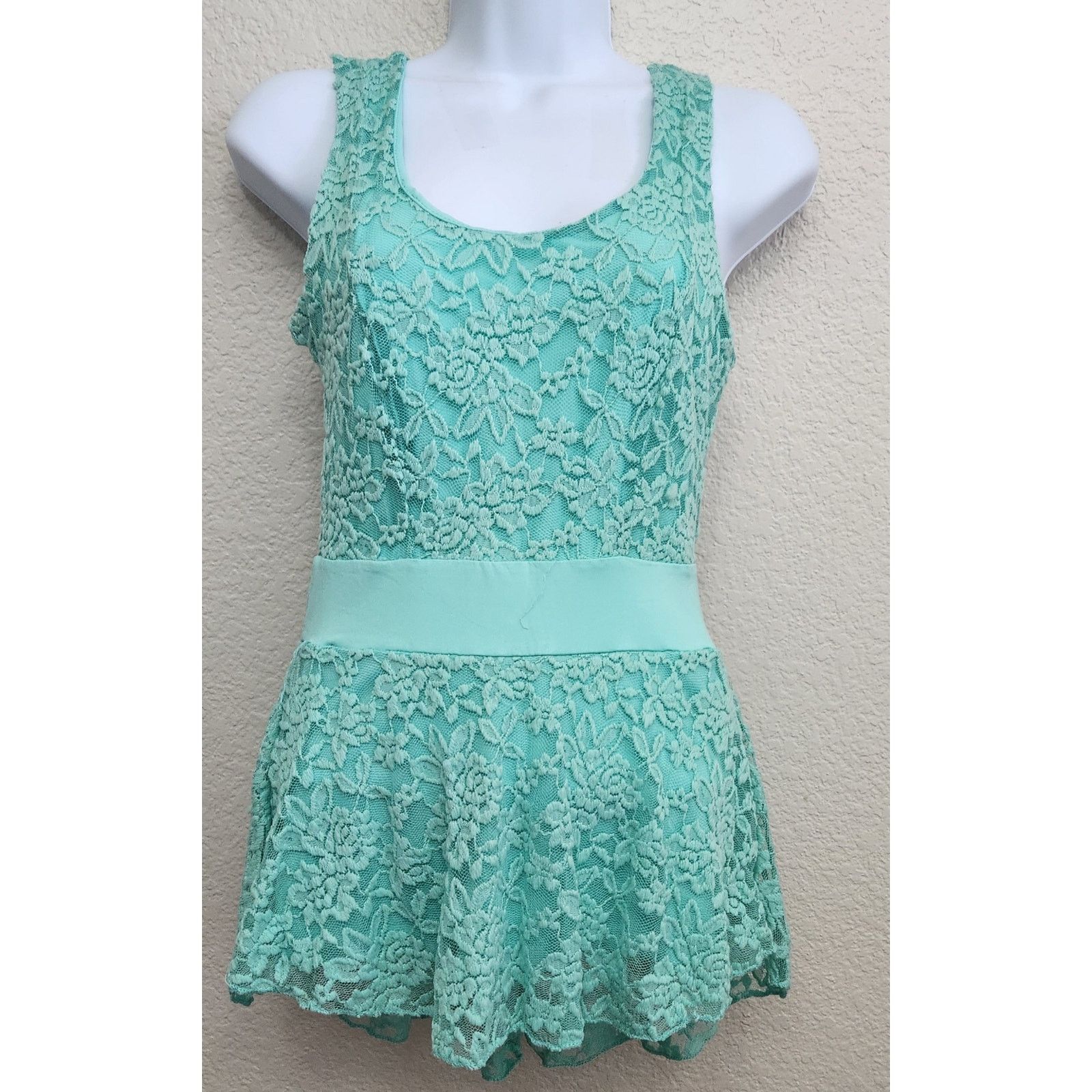 Other Rue21 Green Blue Teal Lace Overlay Top Small New With Tags Size S / US 4 / IT 40 - 1 Thumbnail