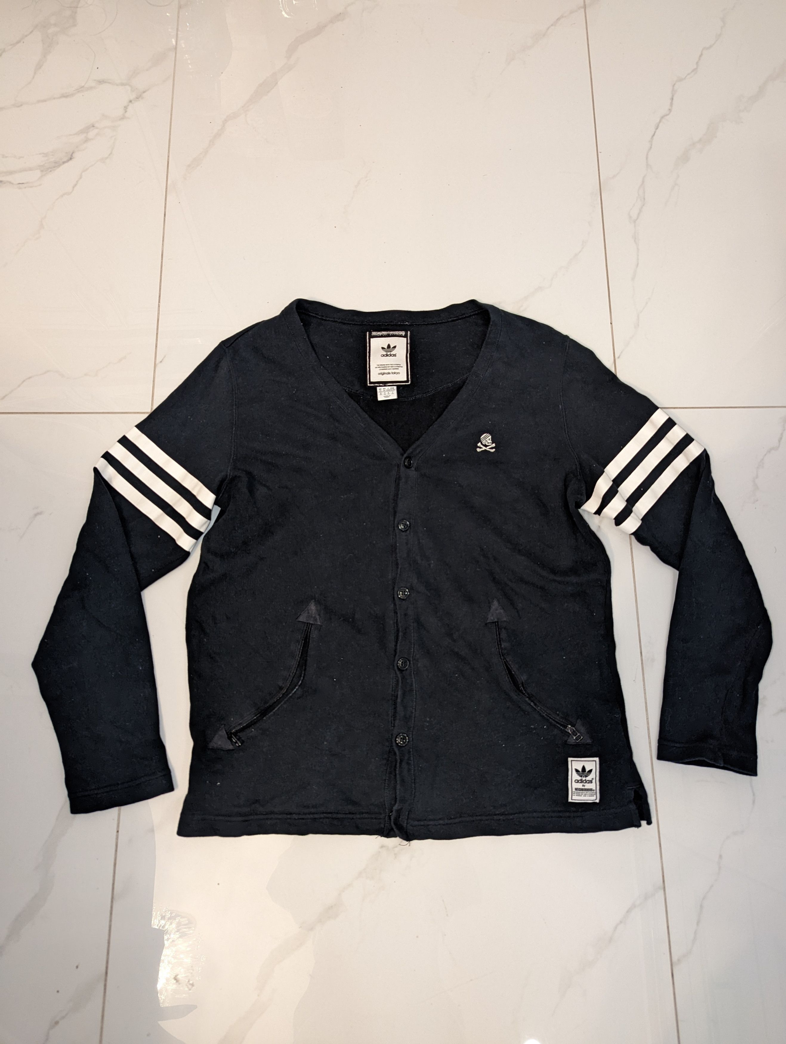 image of Adidas x Neighborhood Cardigan in Black, Men's (Size XL)