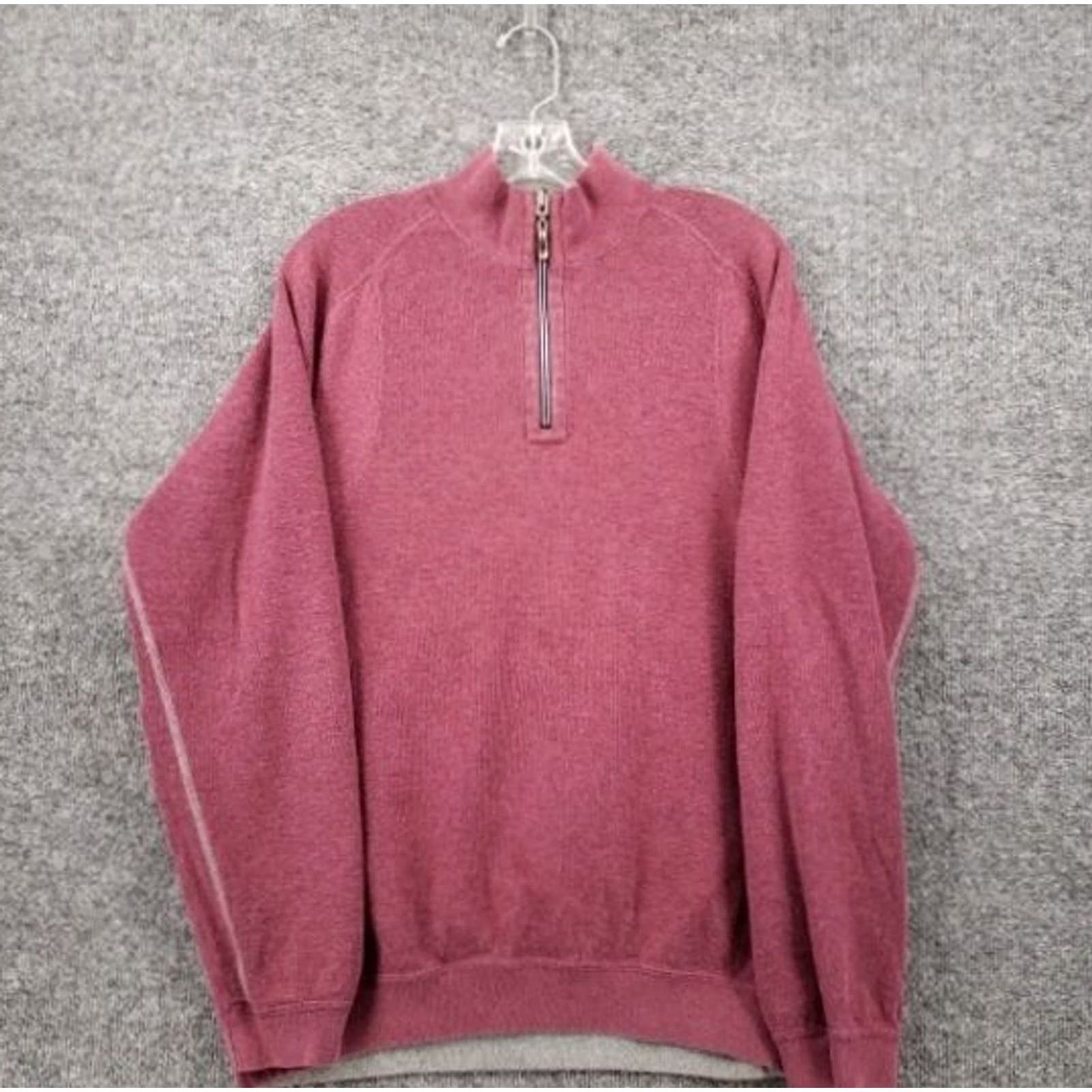 Tommy Bahama Tommy Bahama Sweater Mens L Gray Men Reversible Long Sleeve Zip Pullover Knit Size US L / EU 52-54 / 3 - 2 Thumbnail