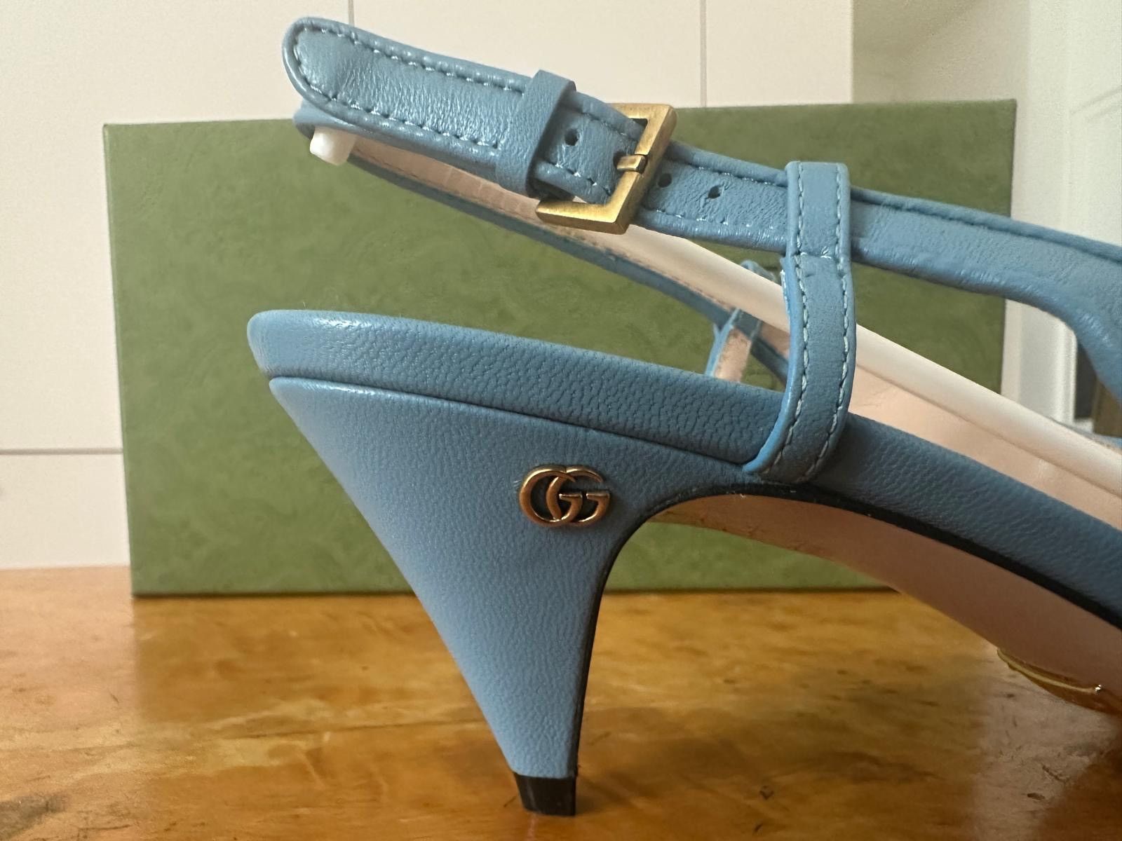 Gucci Gucci matelasse Leather slingback. Full set AW 2022 Size US 7.5 / IT 37.5 - 12 Thumbnail