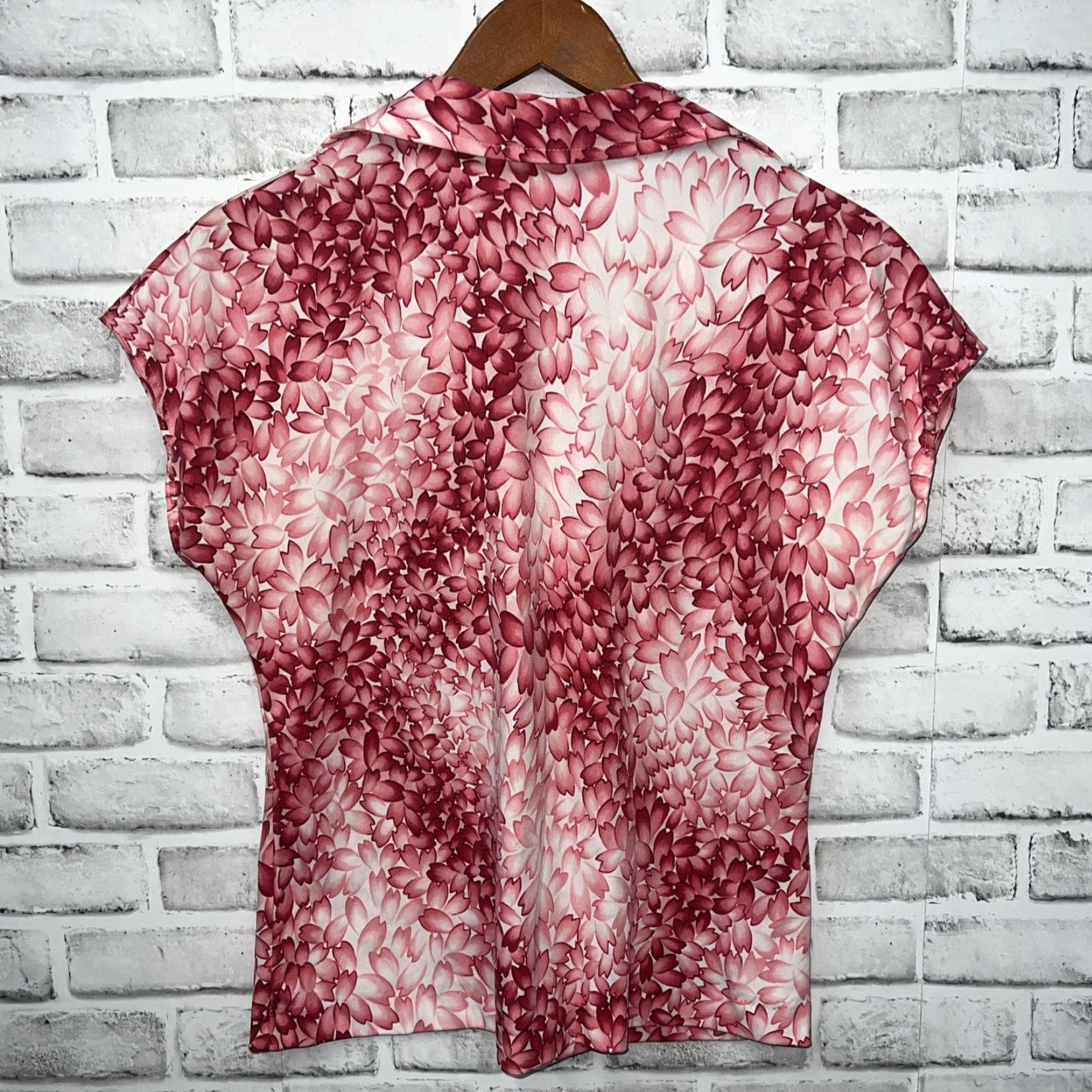 Pinko VINTAGE Mardi Modes Pink Floral Shirt Womens Size 14 Size XL / US 12-14 / IT 48-50 - 5 Thumbnail