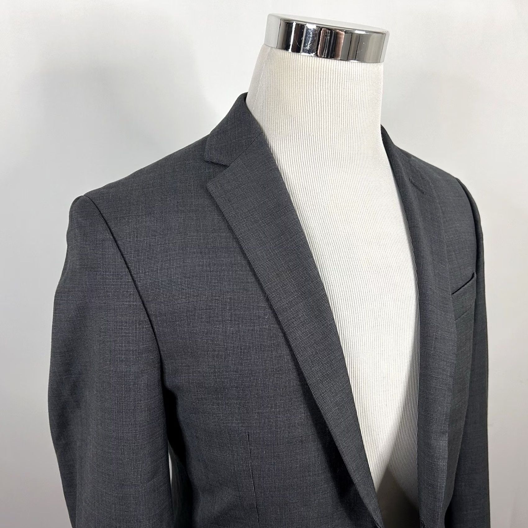 Joseph Abboud Joseph Abboud Sport Coat 36S Slim Fit 2-Button Gray Wool Nailhead Vented Notch Lapel Jacket Mens Regular Short Coat Size US XS / EU 42 / 0 - 2 Thumbnail