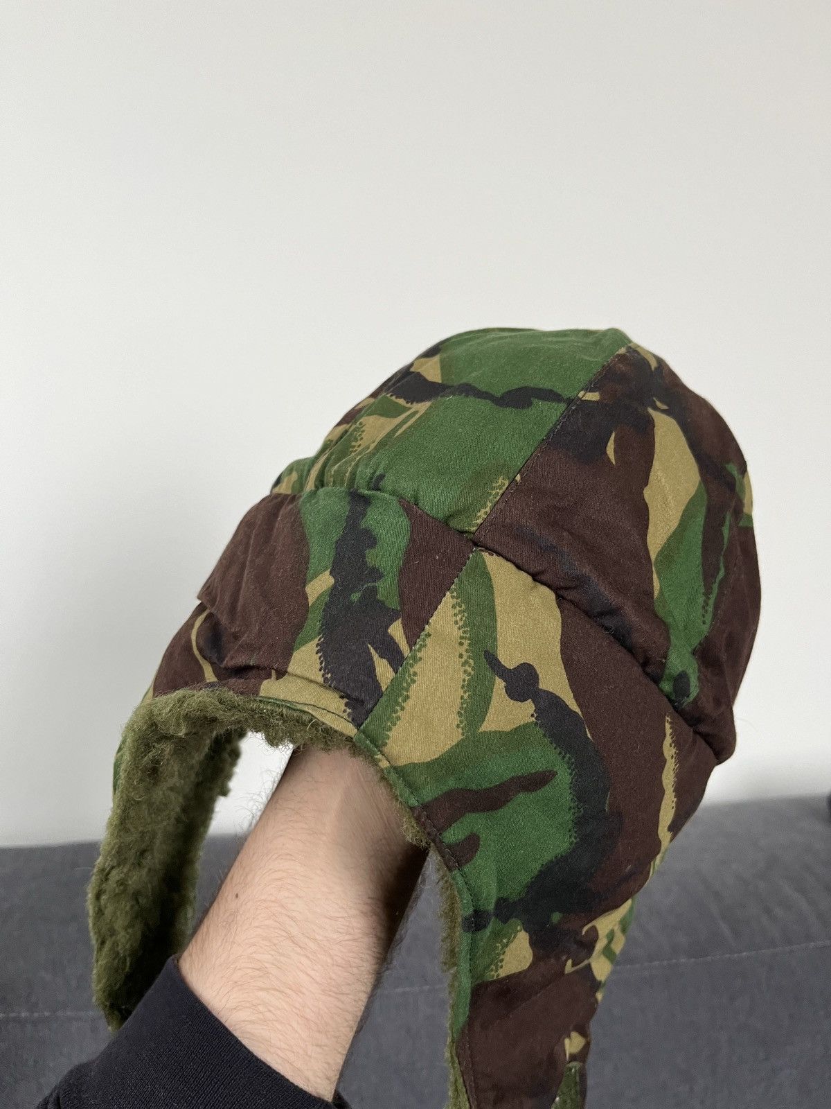 Vintage Kurt Cobain Style DPM Camo Trapper Hat Military Ushanka Size ONE SIZE - 21 Thumbnail
