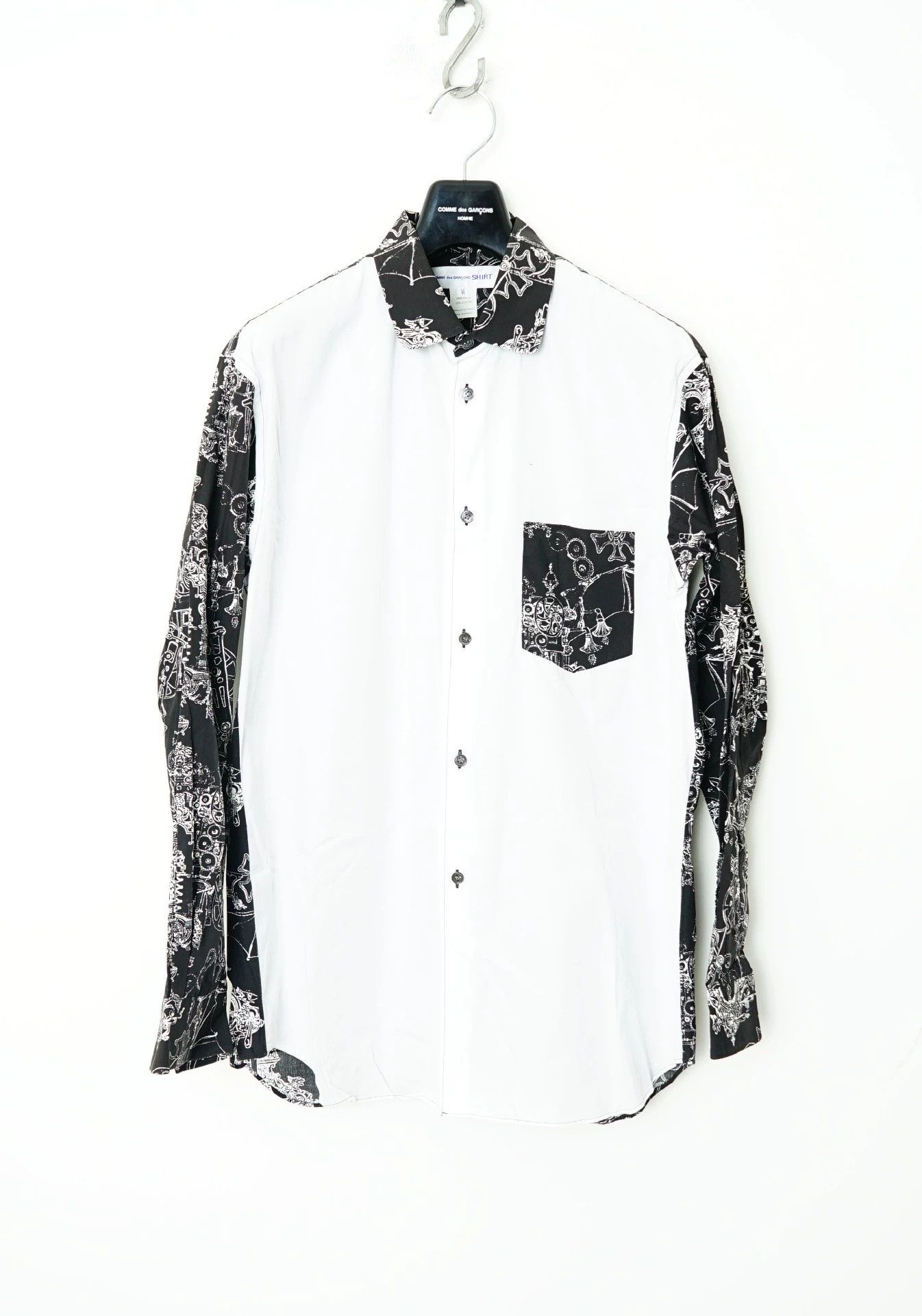 Comme des Garcons Comme Des Garcons Black and white patchwork shirt -DMC Size US M / EU 48-50 / 2 - 1 Thumbnail