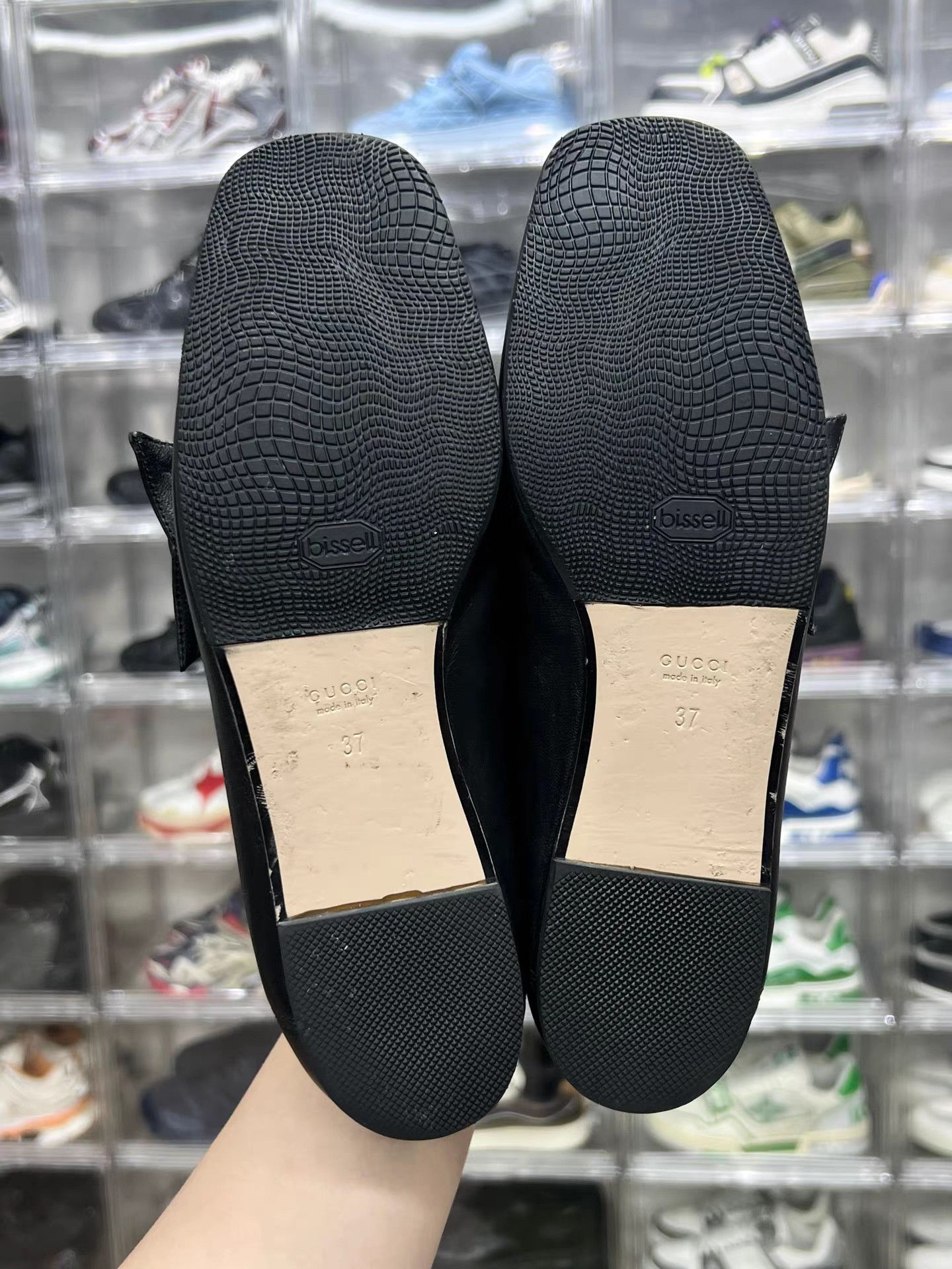 Gucci GUCCI Ace Black Bee Embroidered Flat Shoes K15 Size US 7 / IT 37 - 8 Thumbnail