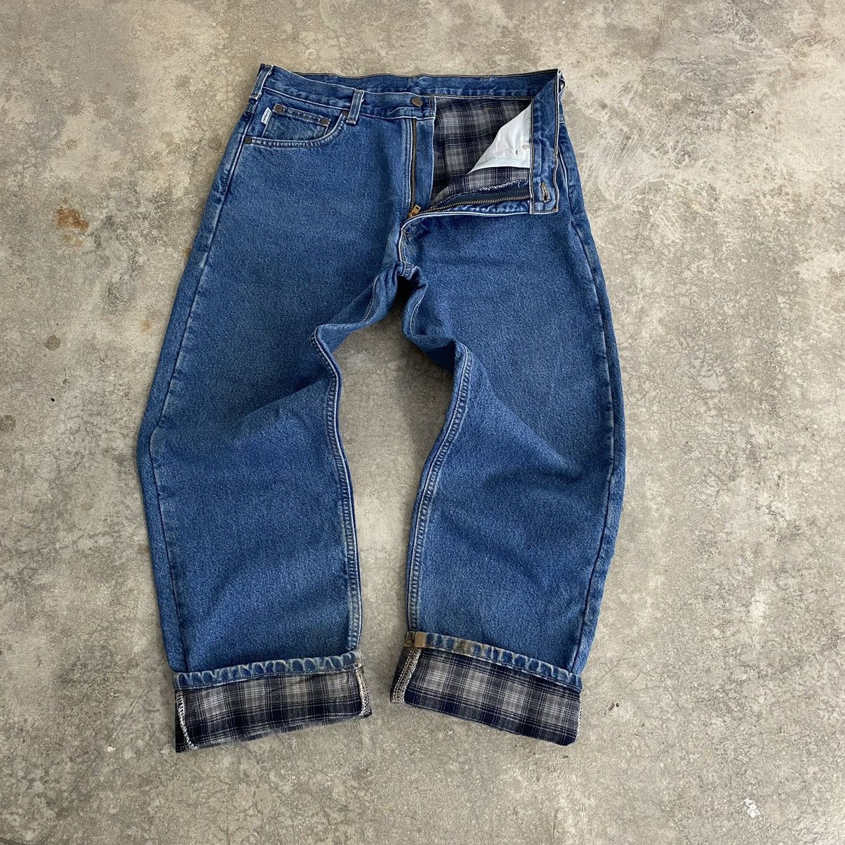 Carhartt VTG Carhartt Blanket Lined Relaxed Fit Denim Jeans Size US 34 / EU 50 - 2 Thumbnail