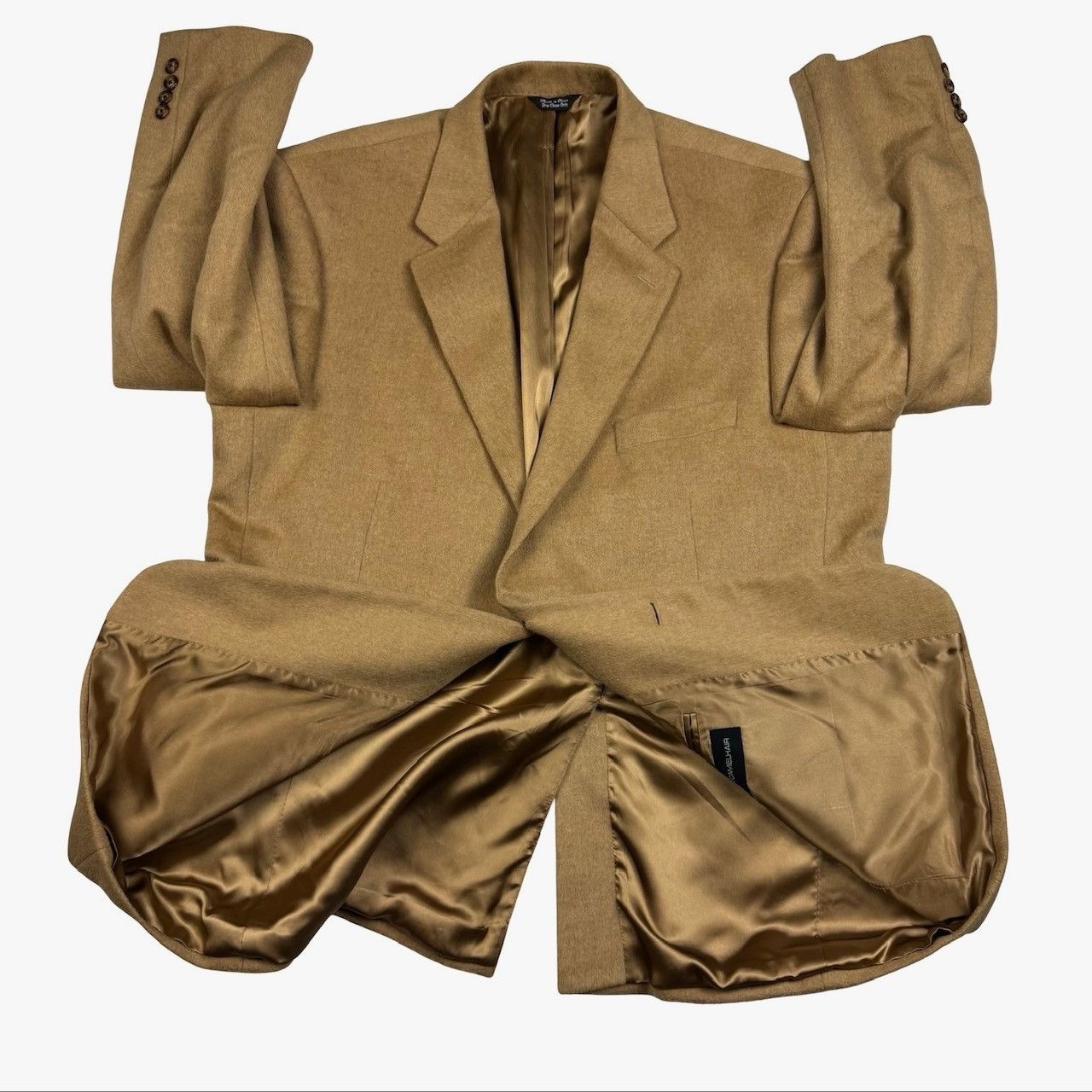Bill Blass Bill Blass Men's 100% Camelhair 2-Button Blazer Jacket Brown Size 46R - 3 Thumbnail