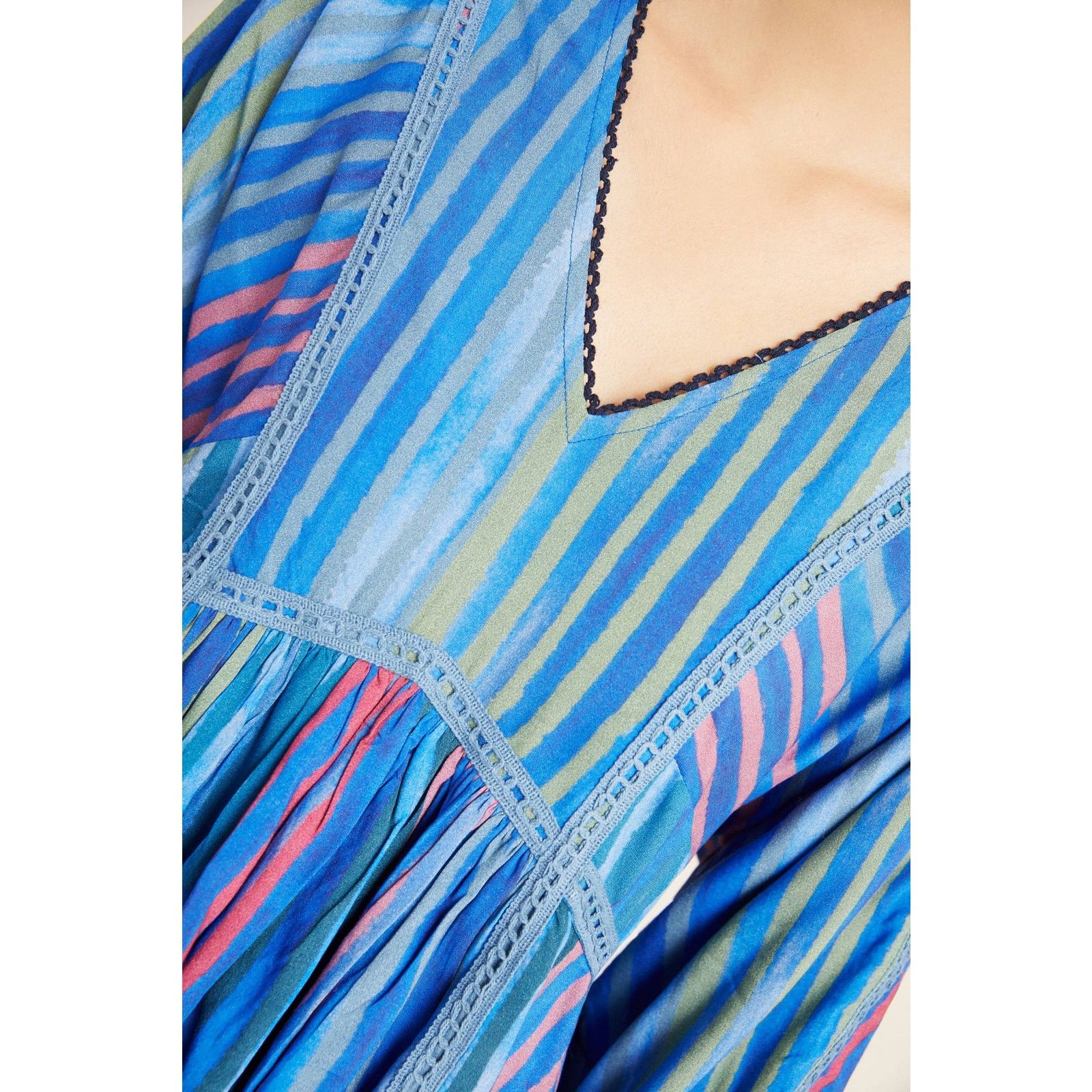 Anthropologie New Conditions Apply Estelle Long Sleeve Striped Blouse Sz S Size S / US 4 / IT 40 - 3 Thumbnail