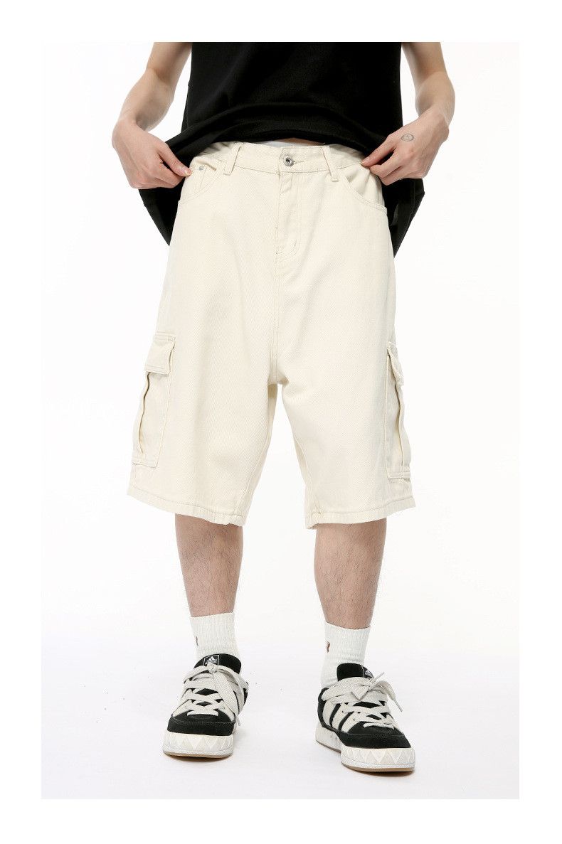 Japanese Brand × Jean Simple Apricot Straight Pocket Cargo Shorts Size US 32 / EU 48 - 4 Thumbnail