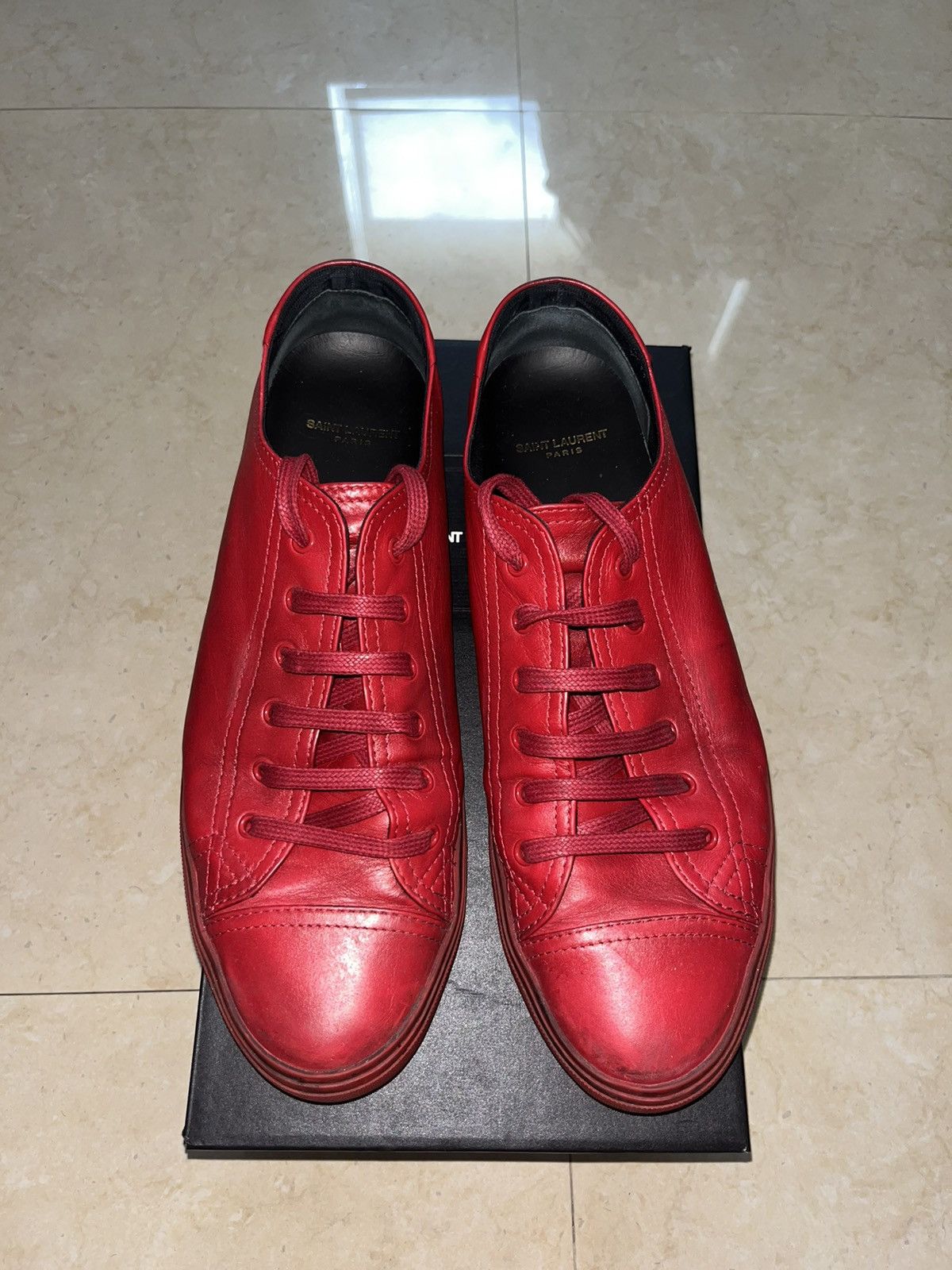 Saint Laurent Paris Great Sneakers by Saint Laurent Size US 13 / EU 46 - 1 Thumbnail