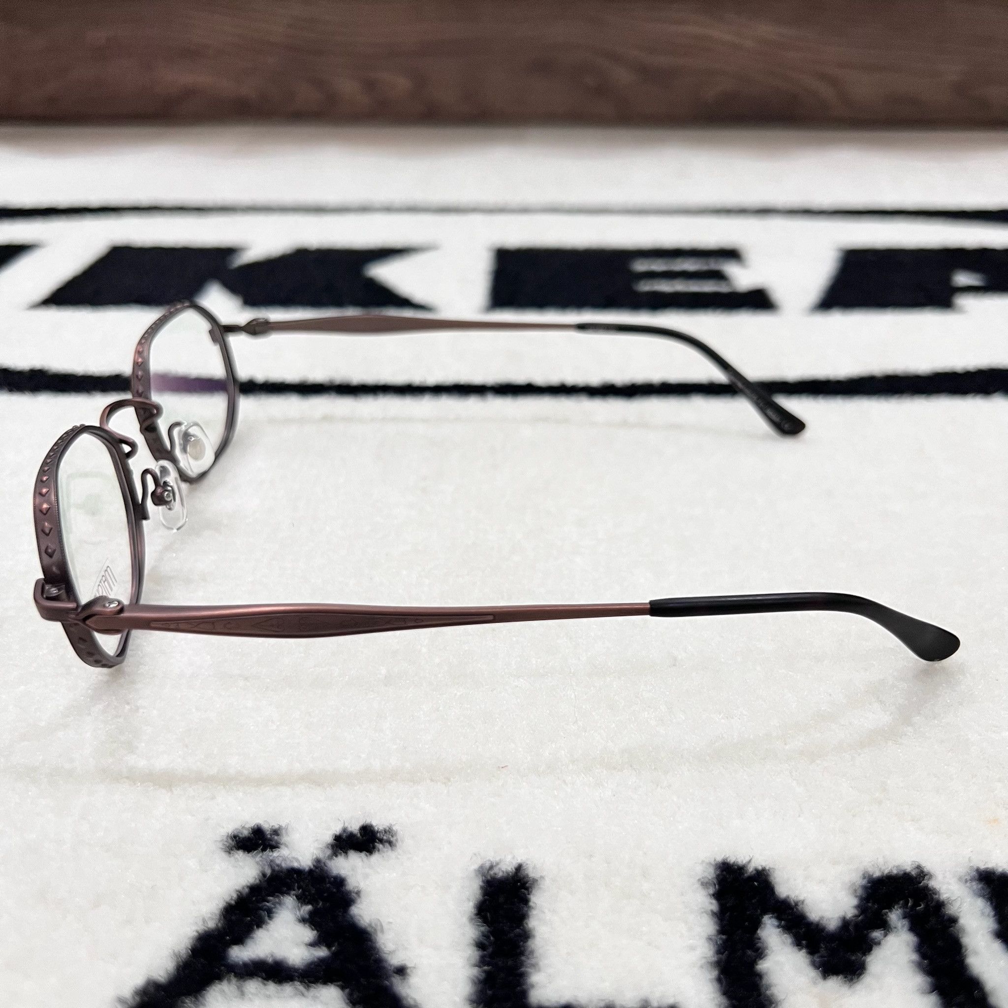 Matsuda Matsuda Dark Brown Frame Square Titanium Eyeglasses Matsuda Size ONE SIZE - 4 Thumbnail