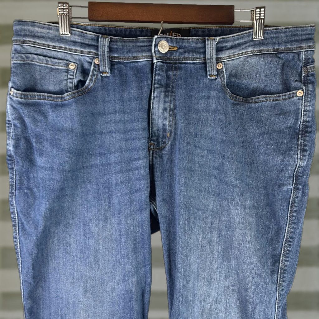 Denime DU/ER L2X Relaxed Taper Jeans Mens 38x29 Blue Medium Wash 5-Pocket Denim Stretch Size US 38 / EU 54 - 1 Thumbnail