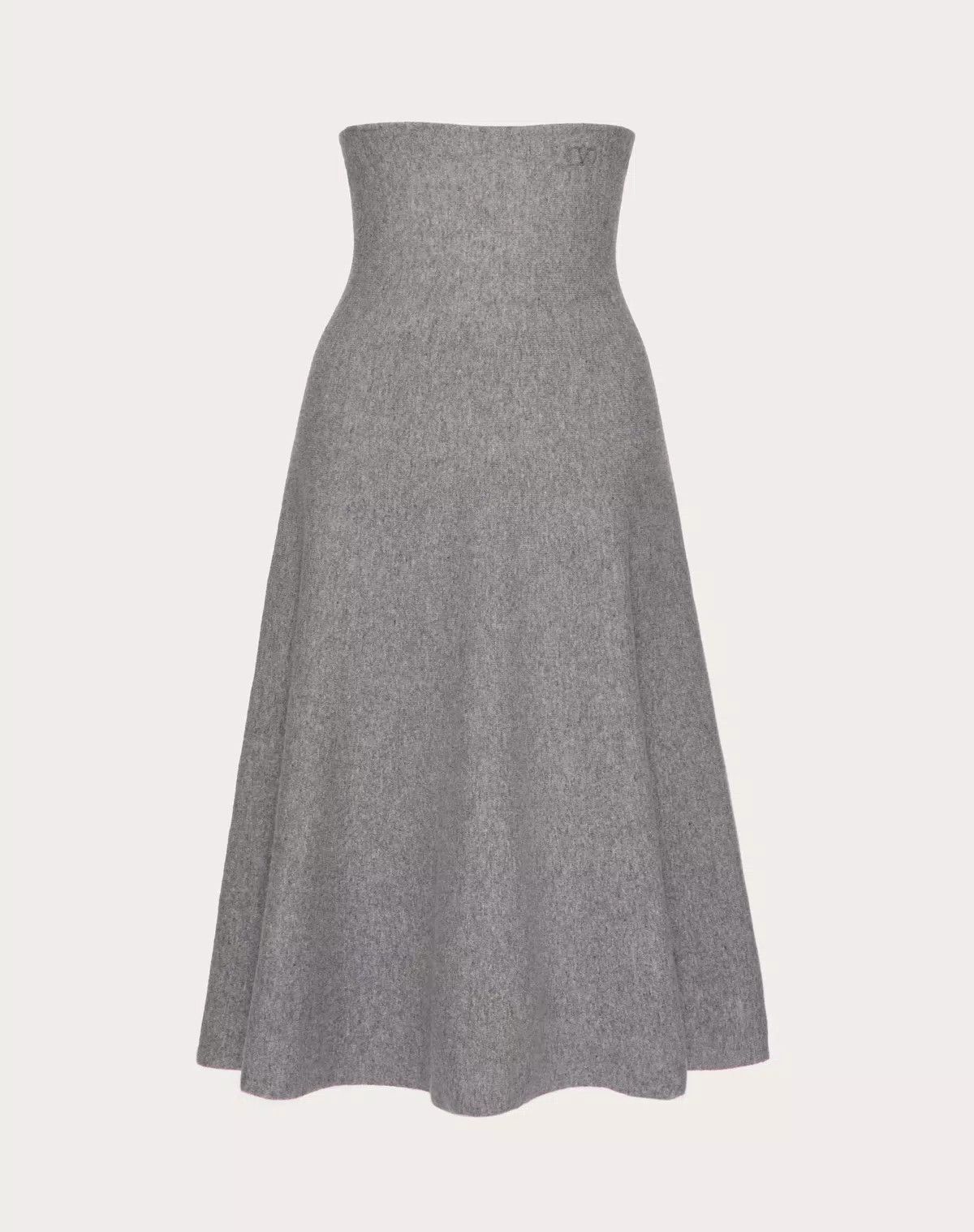 Valentino o1s1wg110625 Wool And Viscose Stretch Skirt in Grey Size XXS / US 00 / IT 34 - 1 Thumbnail