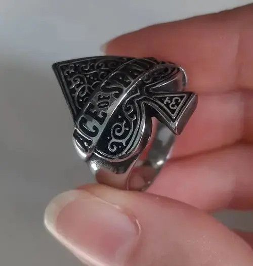 Crosby Square Saint Laurent Paris Silver Stamp Ring Size ONE SIZE - 3 Thumbnail