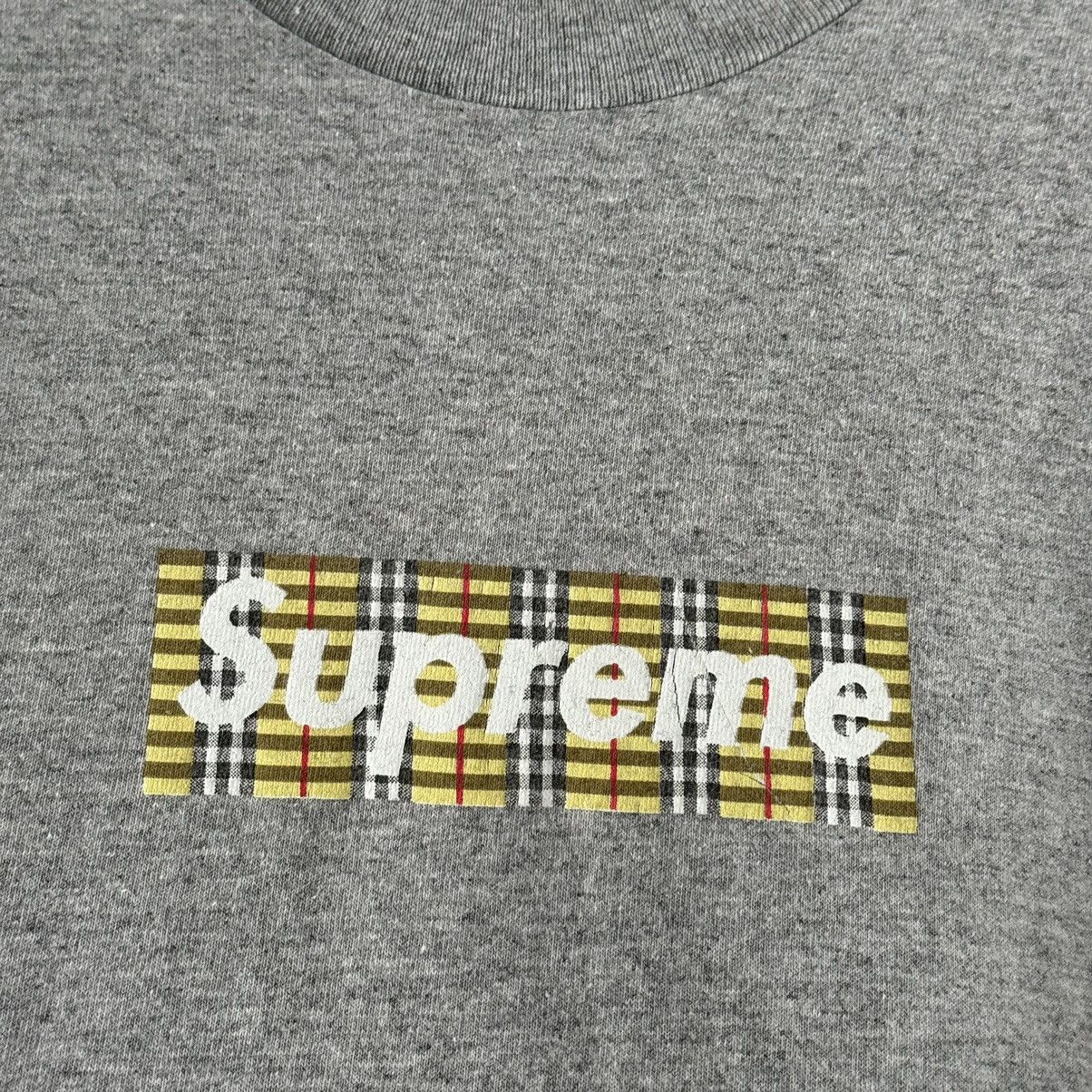 Supreme × Vintage 1997 Supreme Burberry Box Logo Tee OG Size US L / EU 52-54 / 3 - 3 Thumbnail