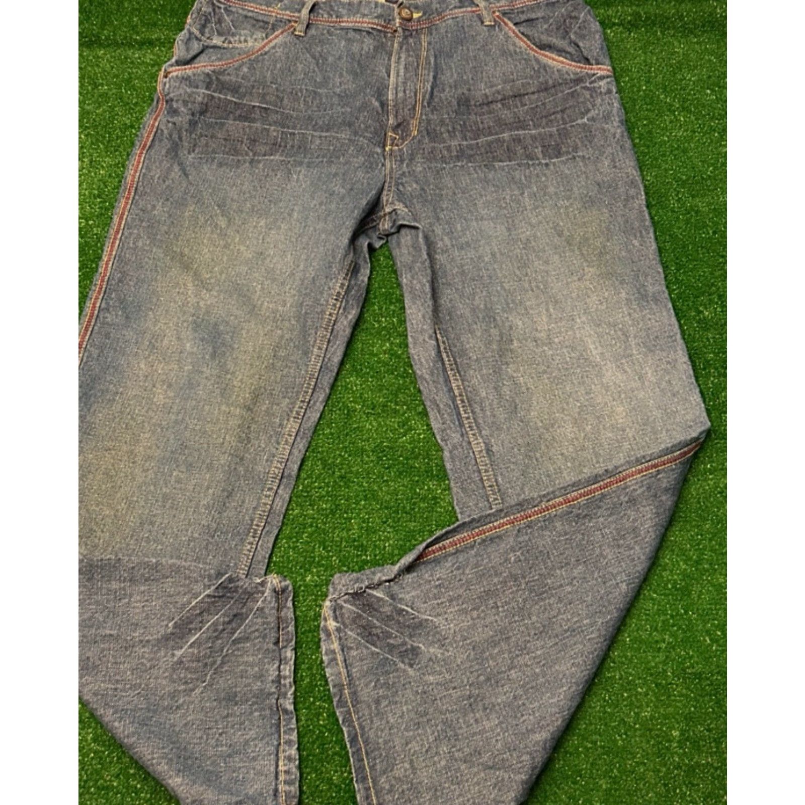 Phat Farm VINTAGE Phat Farm Jeans VTG Mens 38 Skater Grunge Y2K Baggy Wide-Leg 38x33 Blue Size US 38 / EU 54 - 3 Thumbnail