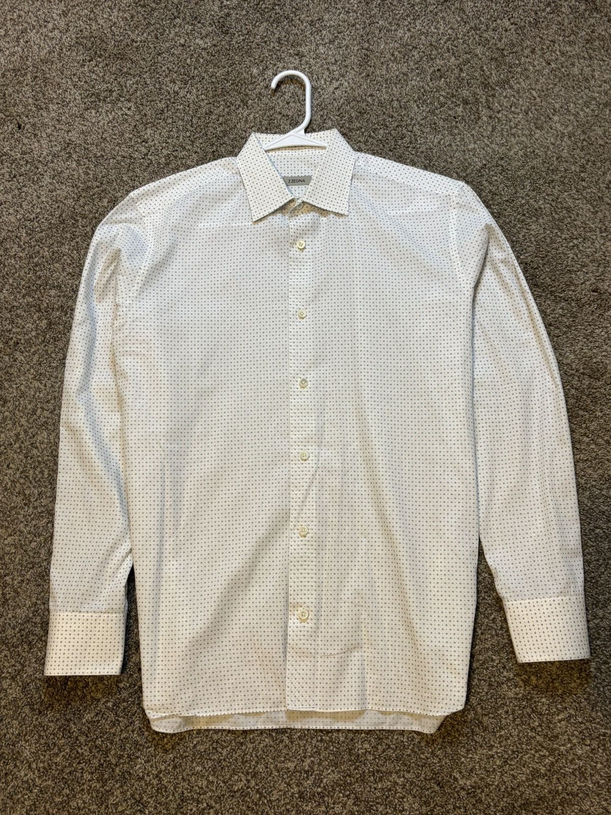 Z Zegna Z Zegna Men's Shirt Fine Cotton Slim Fit Stripe Ermenegildo Size US L / EU 52-54 / 3 - 1 Thumbnail