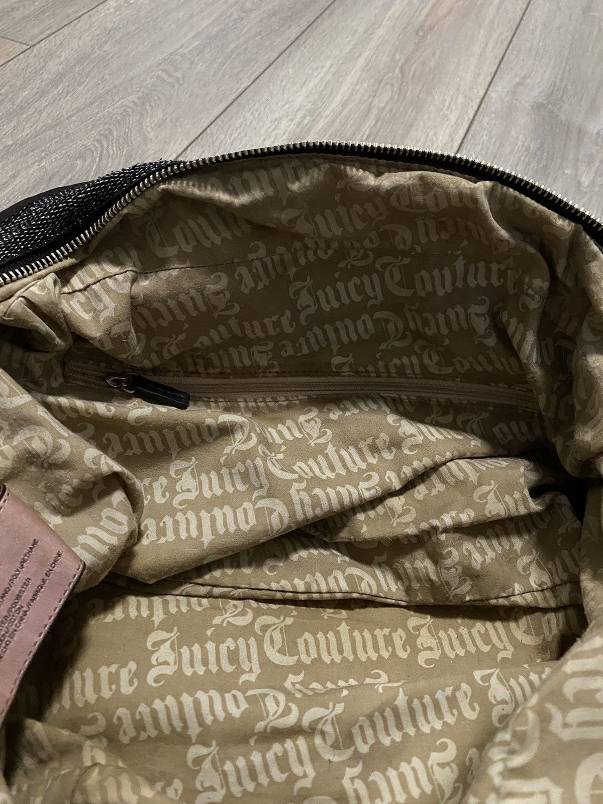 Juicy Couture Vintage Juice Couture Bag Glitter Over Night Black Y2K Size ONE SIZE - 9 Thumbnail