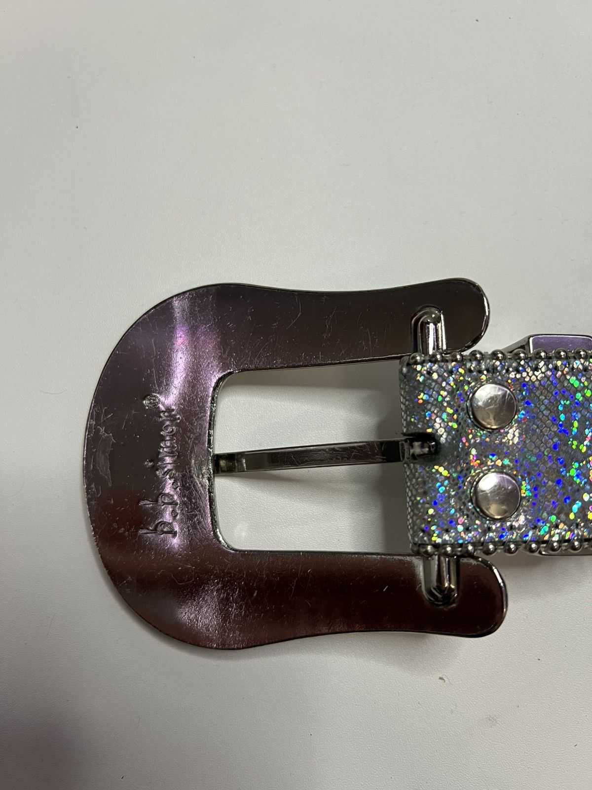 B.B. Simon B.B. Simon Rhinestone Crystal Belt Silver Size 34 - 4 Thumbnail