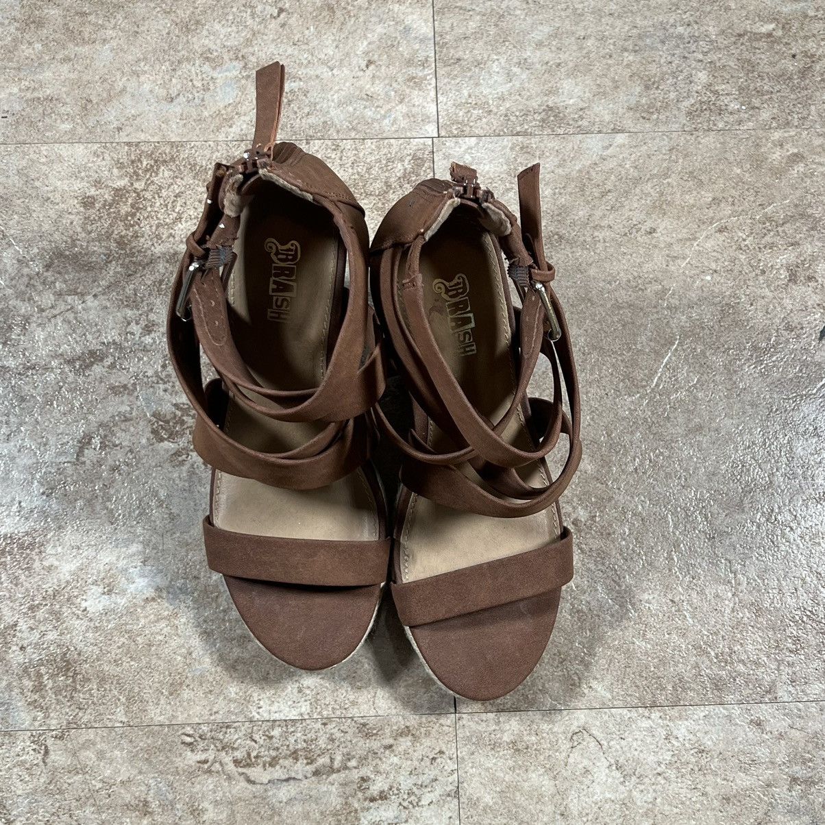 Other Brash Womens 4.5 Inch Wedge High Heels Sandals Size 7W Size US 7 / IT 37 - 7 Thumbnail