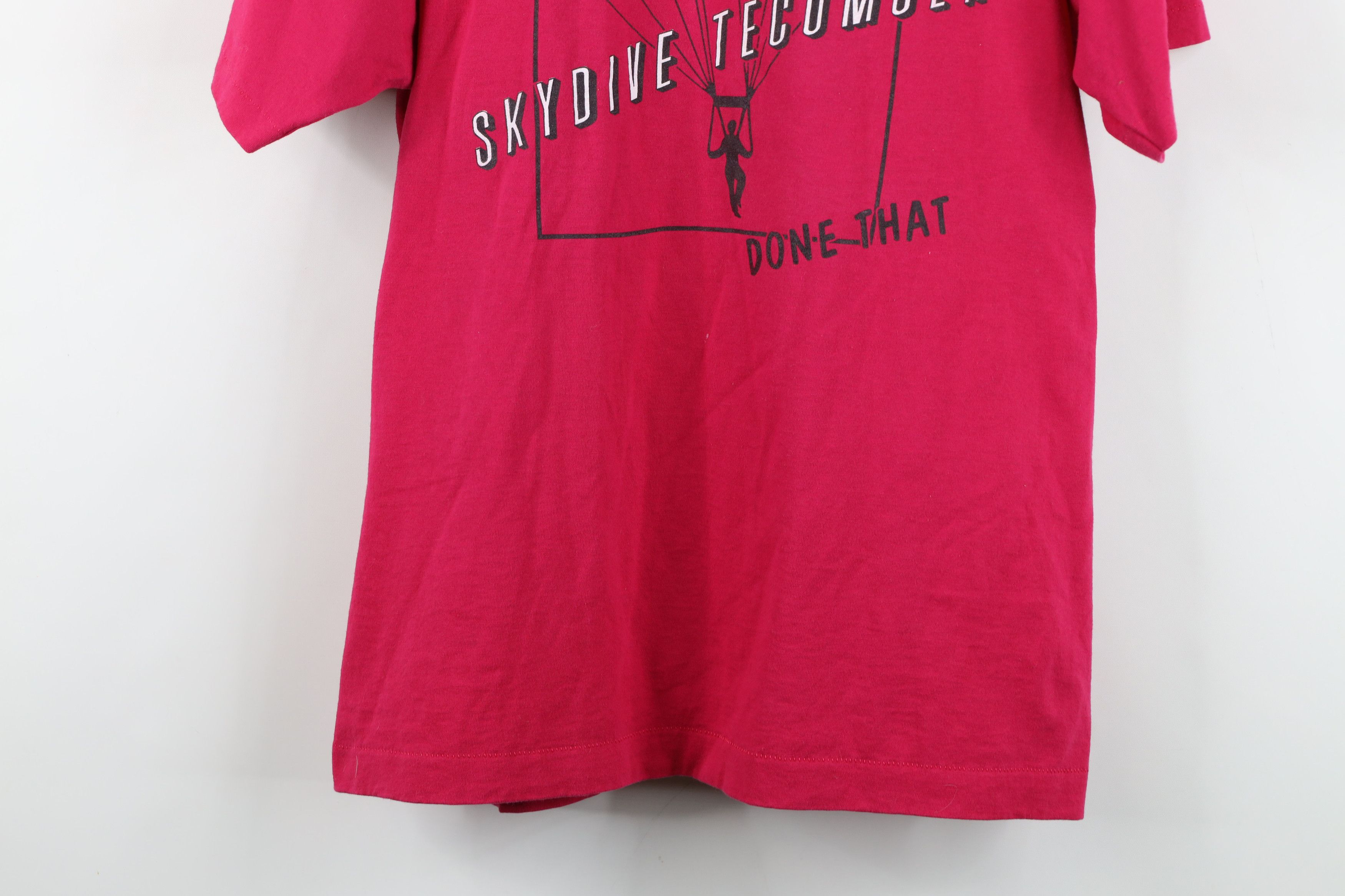Vintage Vintage 90s Skydive Skydiving Short Sleeve T-Shirt Pink USA Size US XL / EU 56 / 4 - 3 Thumbnail
