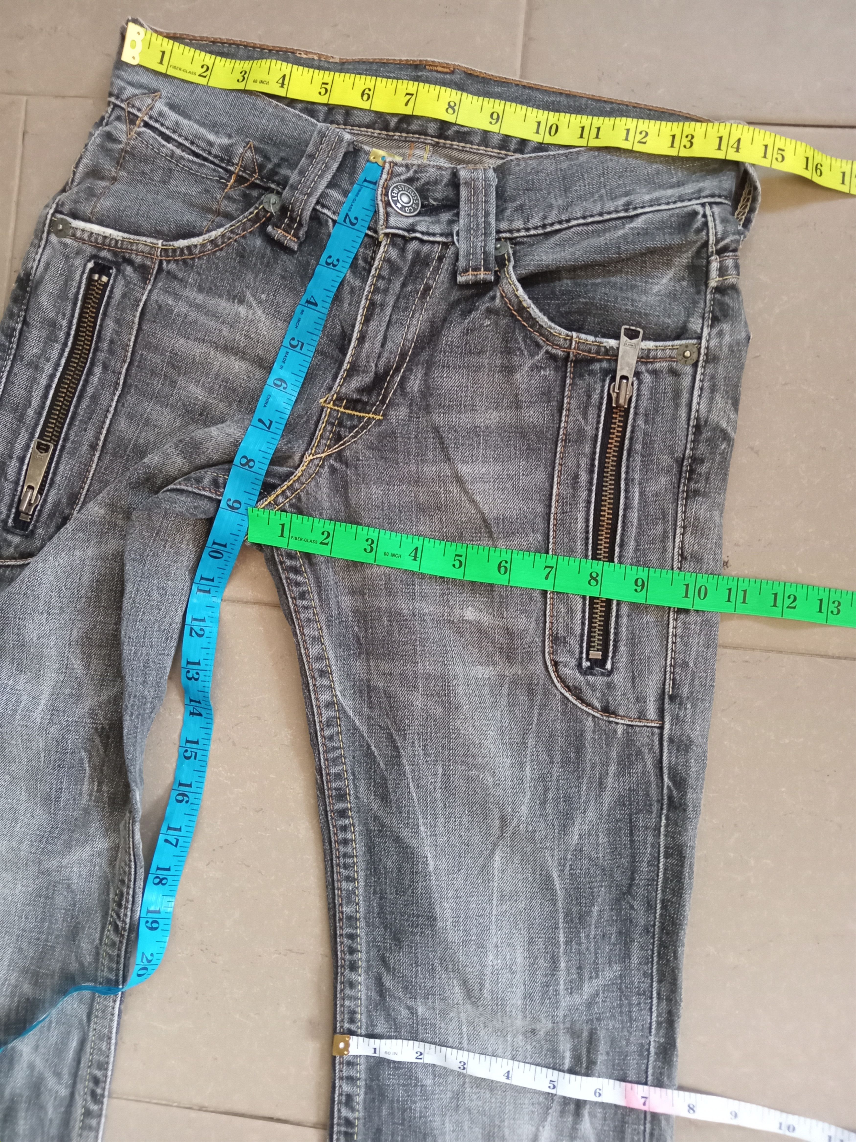 Hysteric Glamour Rare💥LEVI'S 507 Flare Black Stoned Washed Multipocket Jeans Size US 28 / EU 44 - 2 Thumbnail