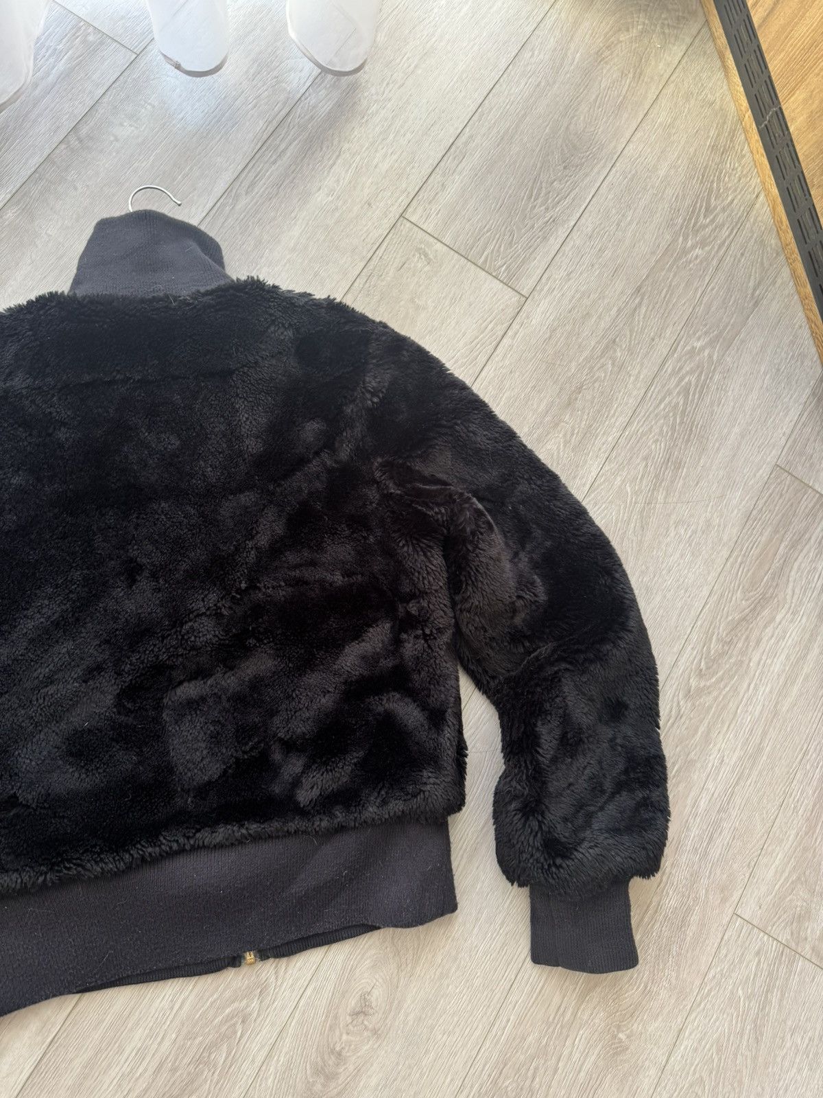 Adidas Vintage Y2K Adidas Faux Fur Down Brown Bomber Jacket Utility Size US L / EU 52-54 / 3 - 9 Thumbnail
