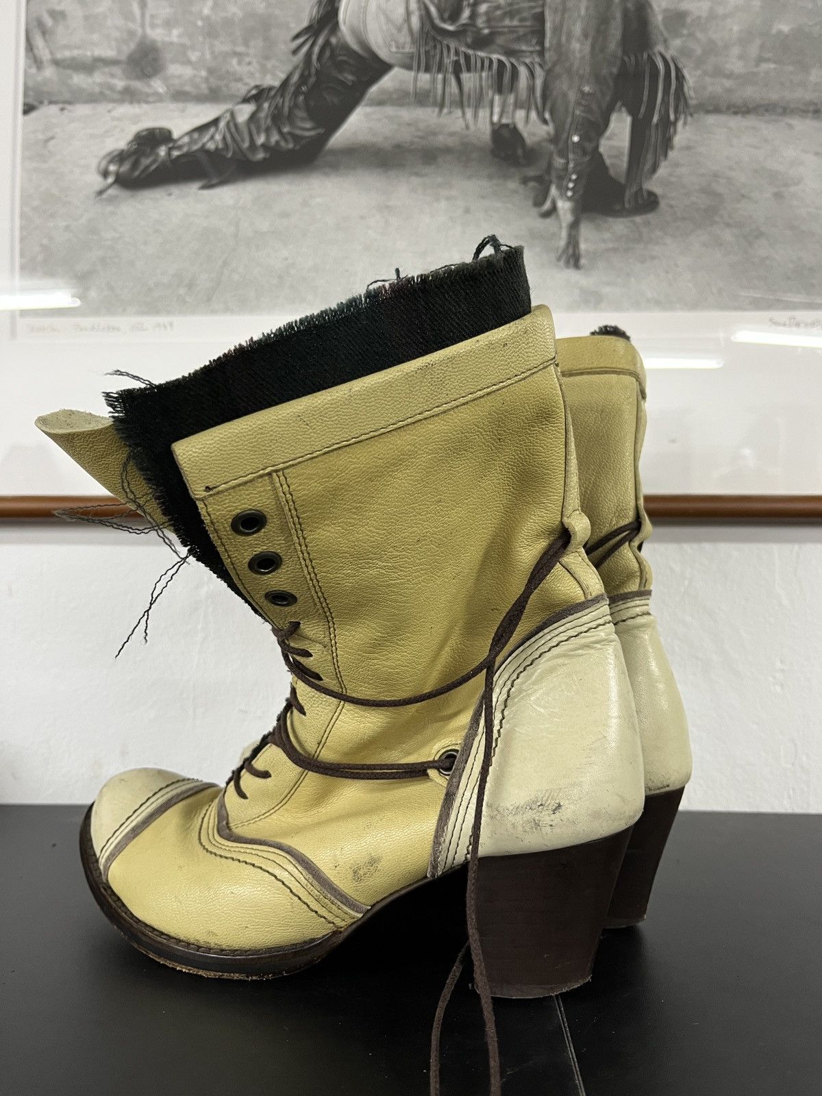 KMRii Vintage Alfredo Bannister Chloe Style Fold Boots With Heels Size US 5 / IT 35 - 16 Thumbnail
