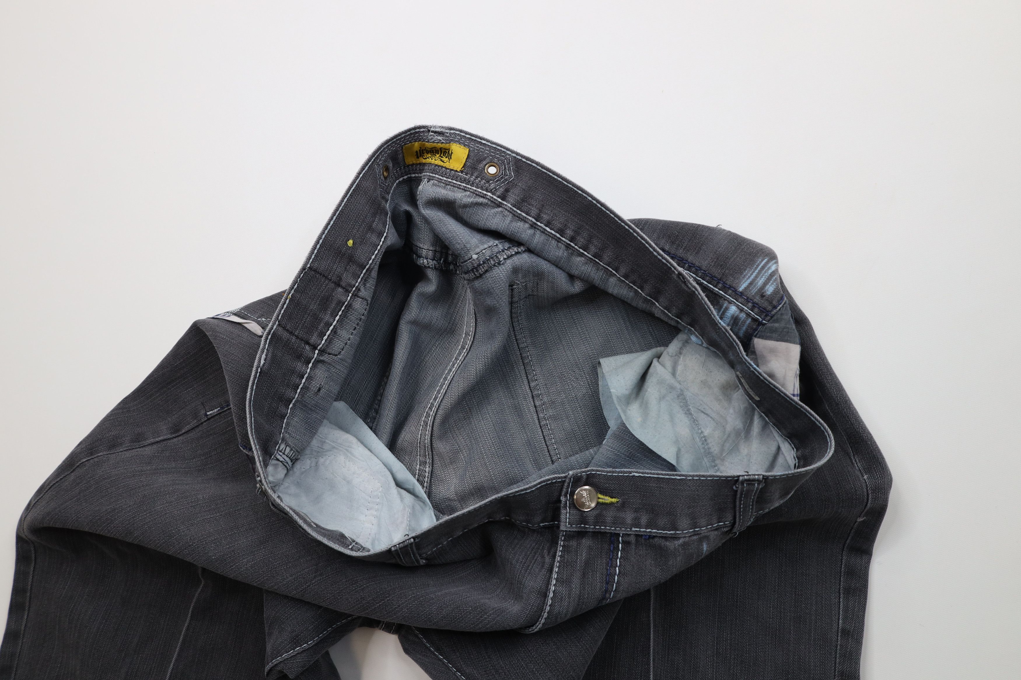 Vintage Vintage 90s Y2K Streetwear Wide Leg Denim Jeans Plaid Gray Size US 40 / EU 56 - 8 Thumbnail