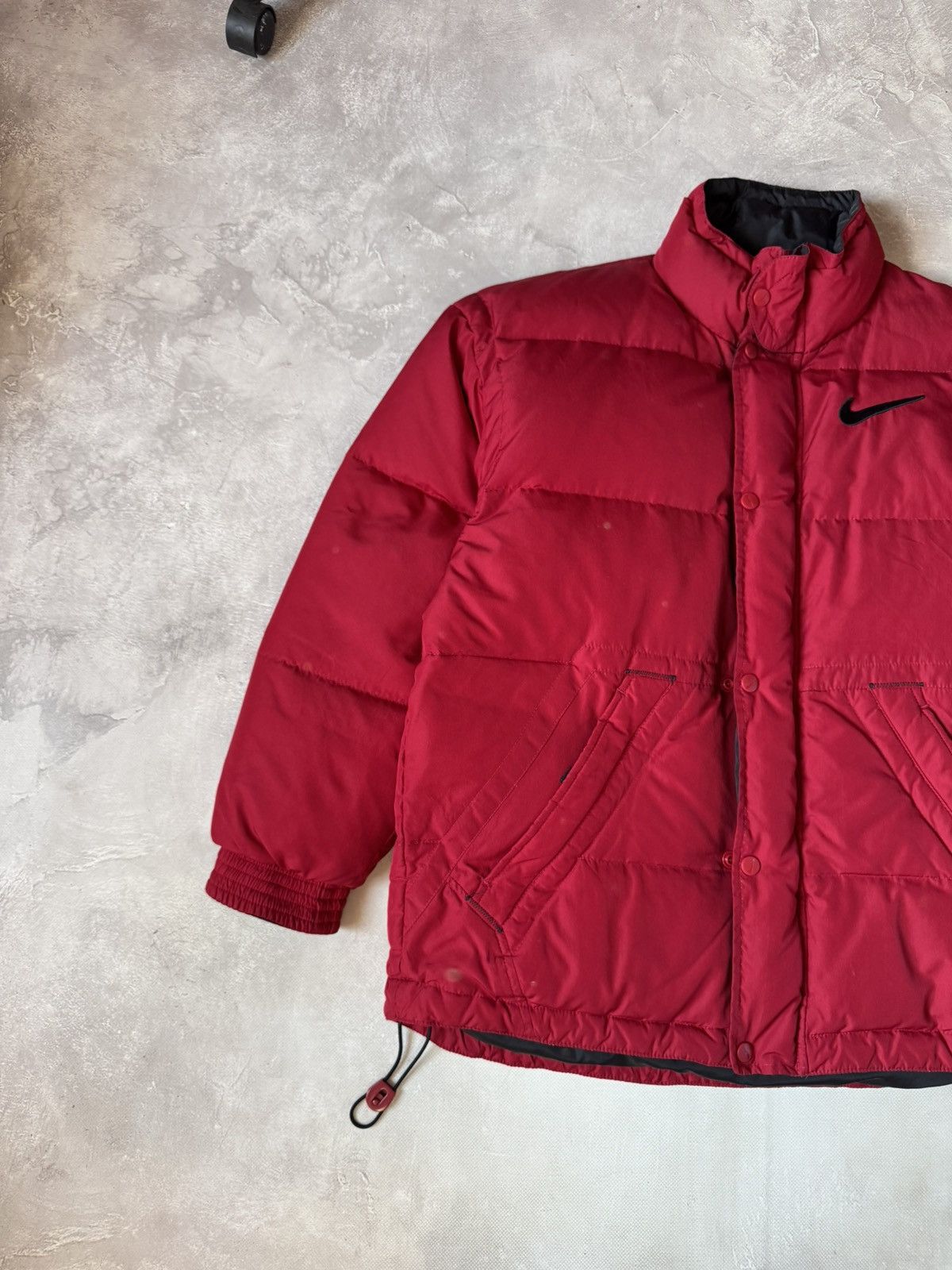Nike Vintage Nike Big Swoosh Y2k Red Down Puffer Jacket Size US S / EU 44-46 / 1 - 4 Thumbnail