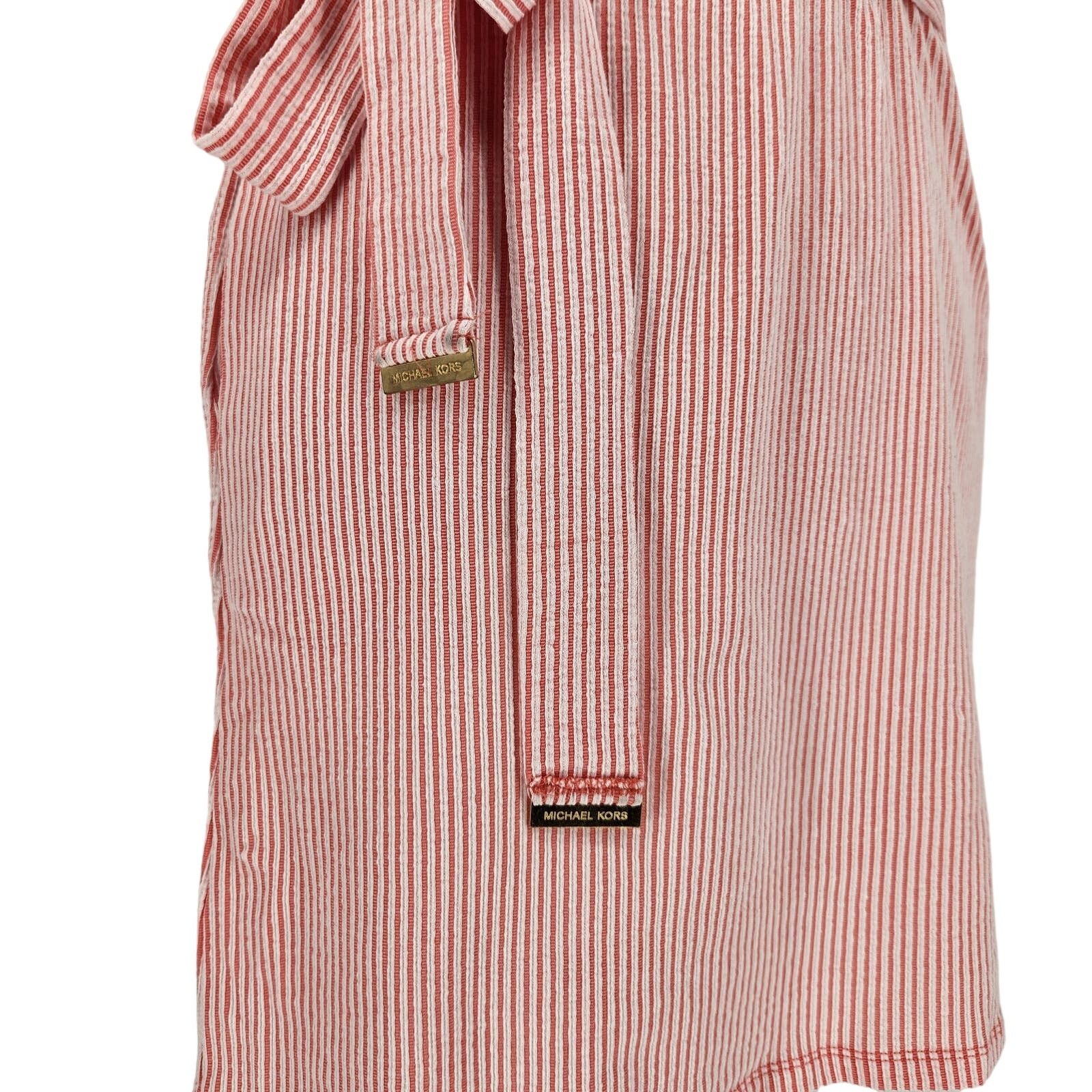 Michael Kors Michael Kors Women Pink Ruffle Off-the-Shoulder Dress Size L Size L / US 10 / IT 46 - 3 Thumbnail