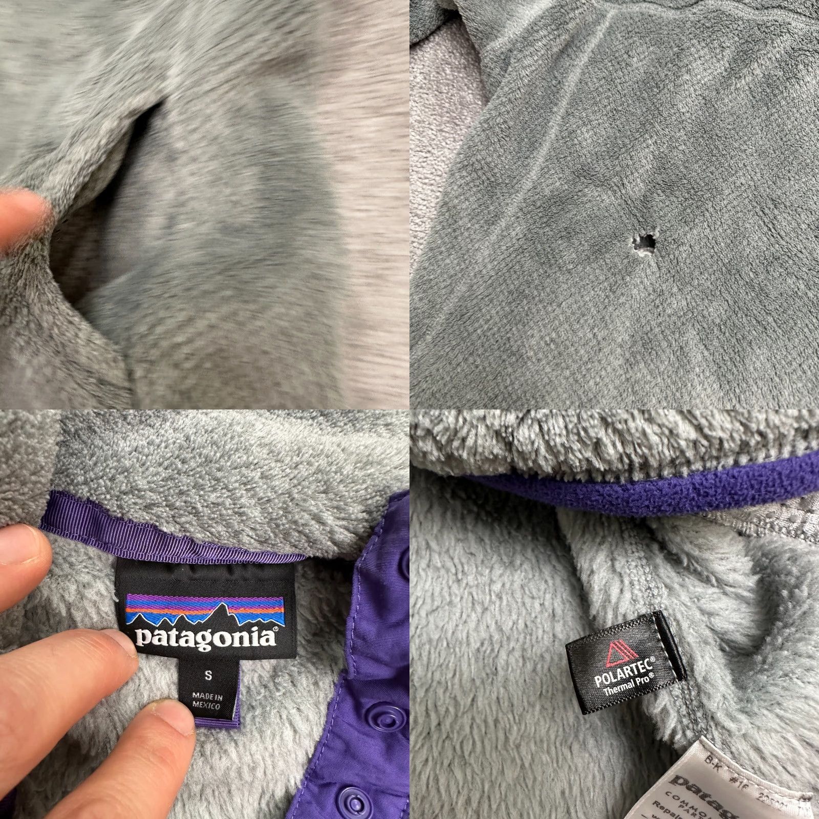 Patagonia Patagonia Jacket Woman Small Gray Purple 1/4 Snap Fleece Re-Tool Mid-Length Size S / US 4 / IT 40 - 8 Thumbnail