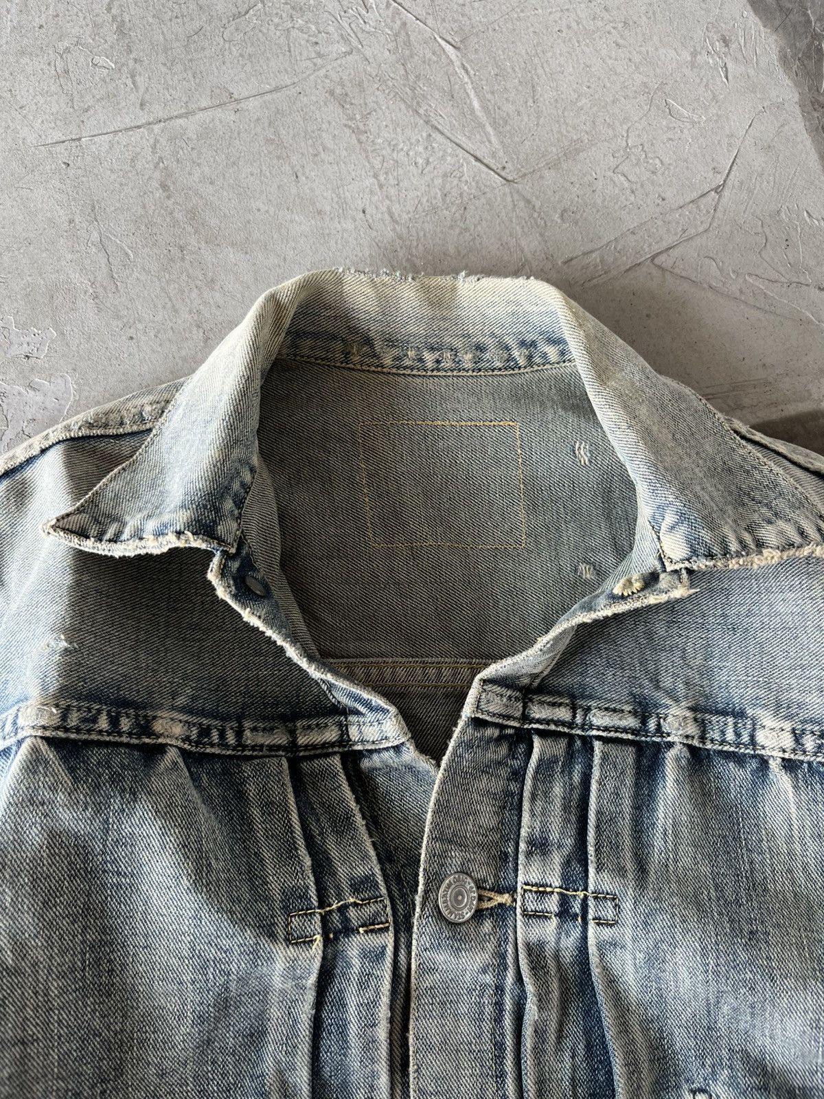 Japanese Brand × Vintage PERFECT!! FADED DISTRESSED VTG. DENIM JACKET JAPAN BRAND Size US M / EU 48-50 / 2 - 2 Thumbnail
