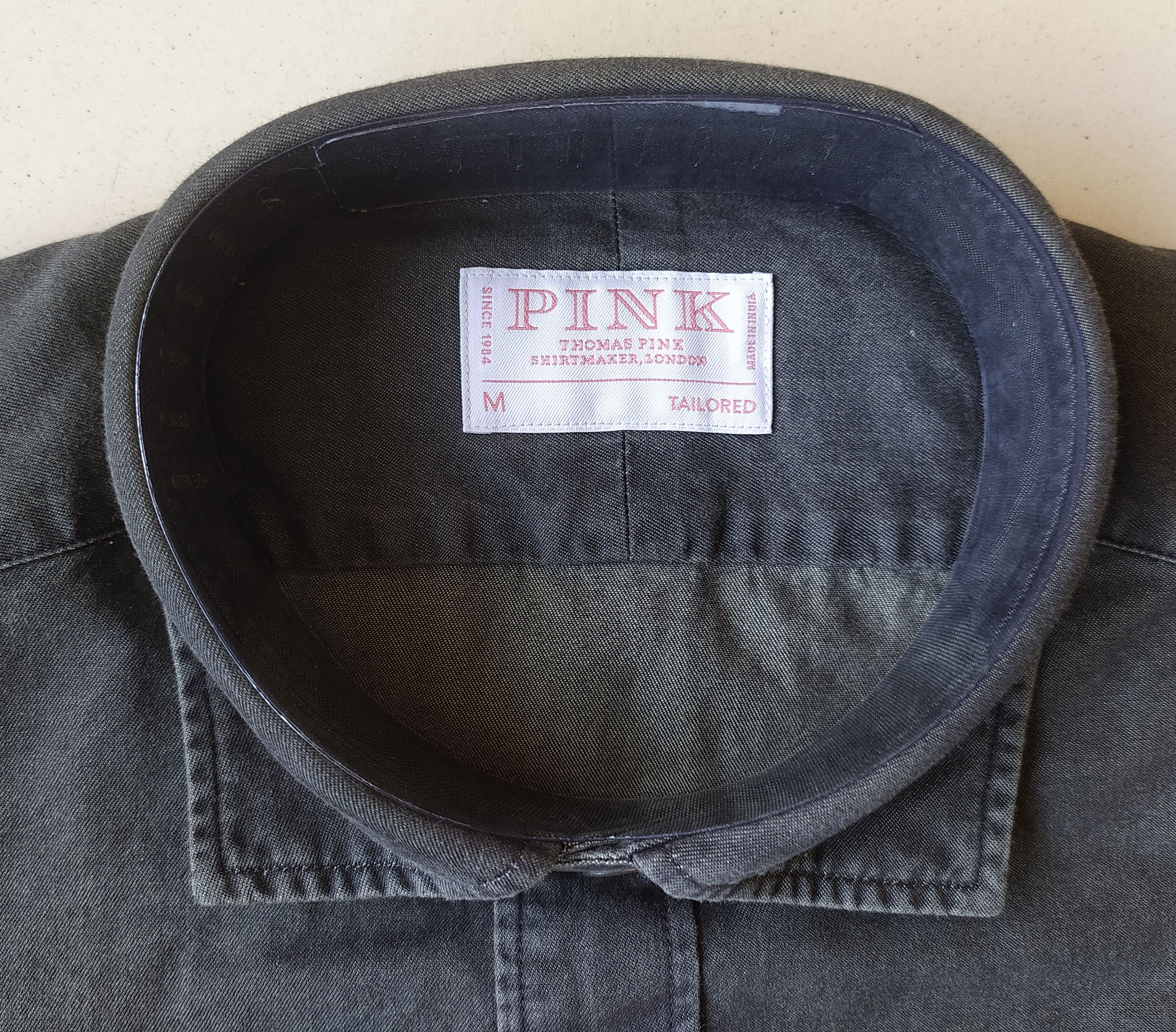 Thomas Pink Thomas Pink Tailored Fit Twill Shirt Free Shipping T/66 Size US M / EU 48-50 / 2 - 4 Thumbnail