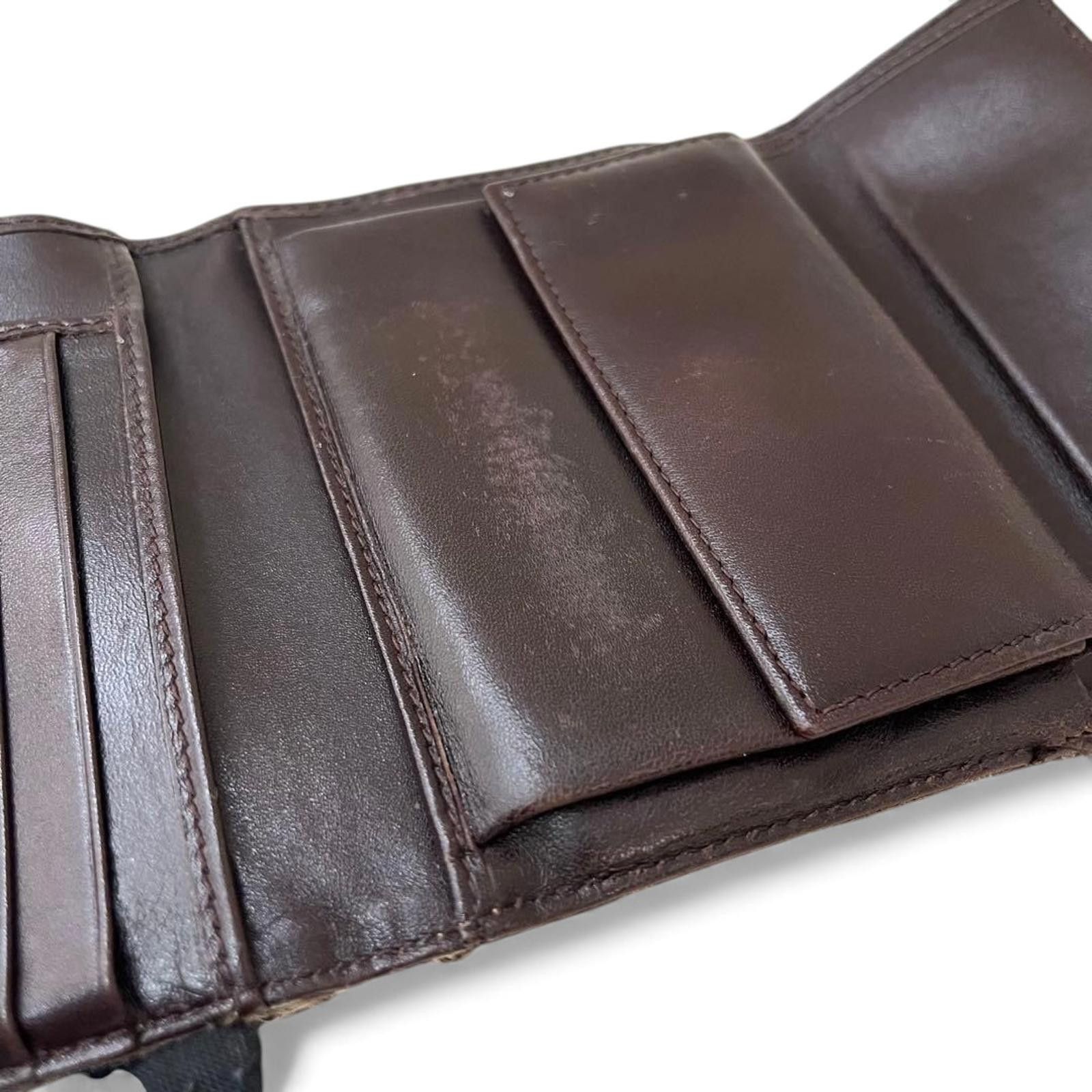 Fendi Fendi - Brown Monogram Canvas Wallet Silver Buckle Size ONE SIZE - 6 Thumbnail