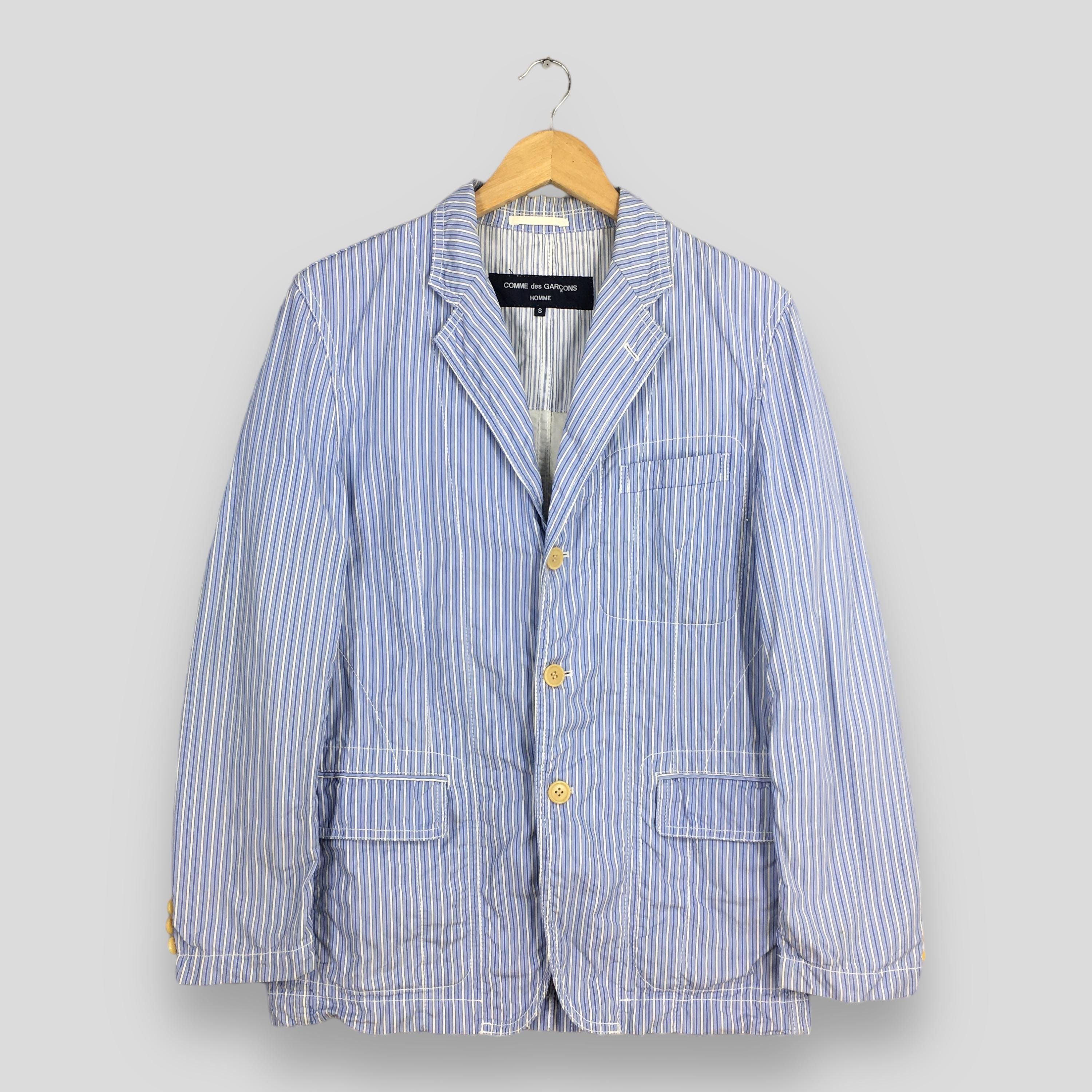STUSSY × CDG Pin Striped Bing Jacket XL Pre-owned] stussy×CDG COMME des GARCONS Pin Striped Bing